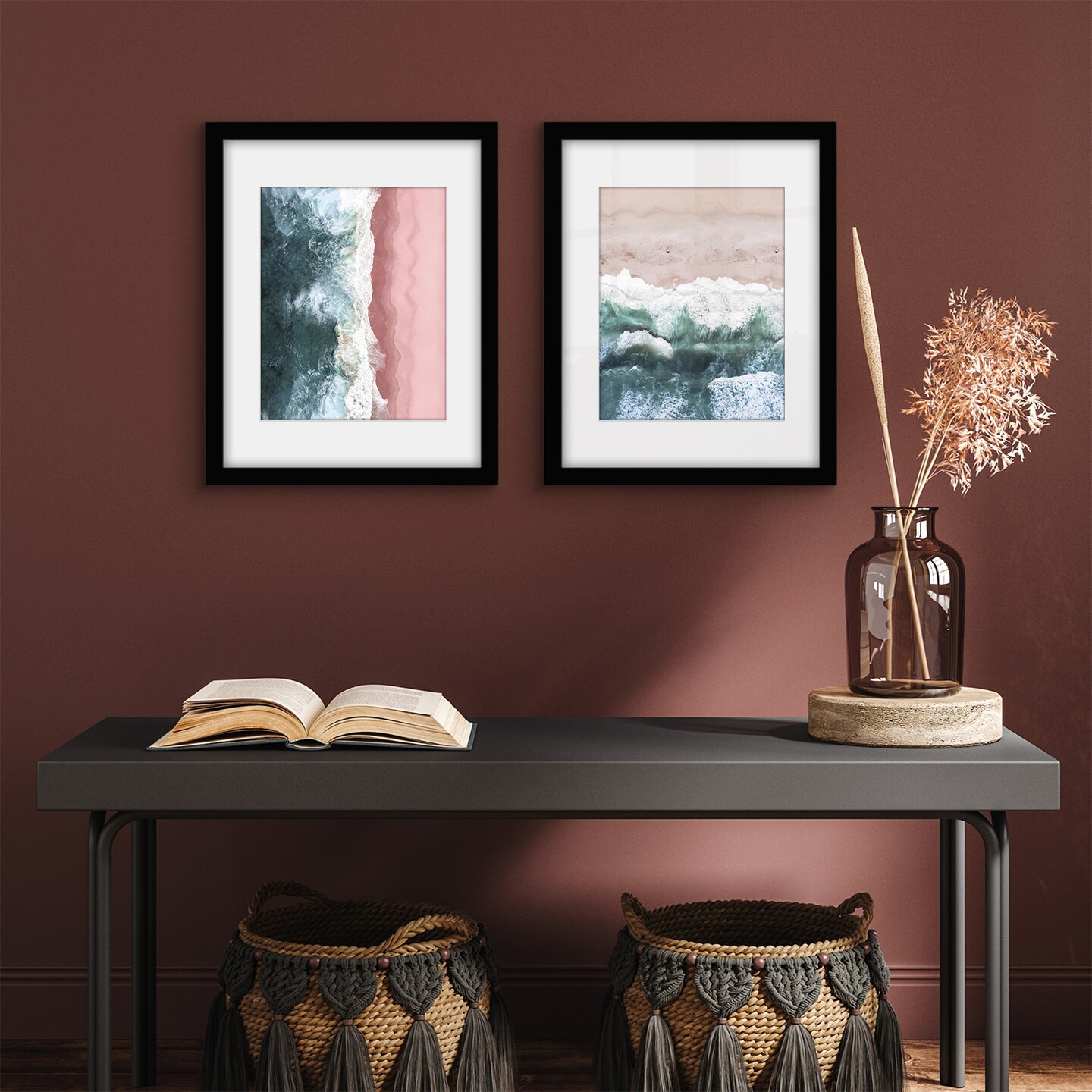 Americanflat Picture Frame with Mat - Photo Frame for Wall Display - Shatter Resistant Glass - Adjustable Hanging Hardware - Includes Easel - Black