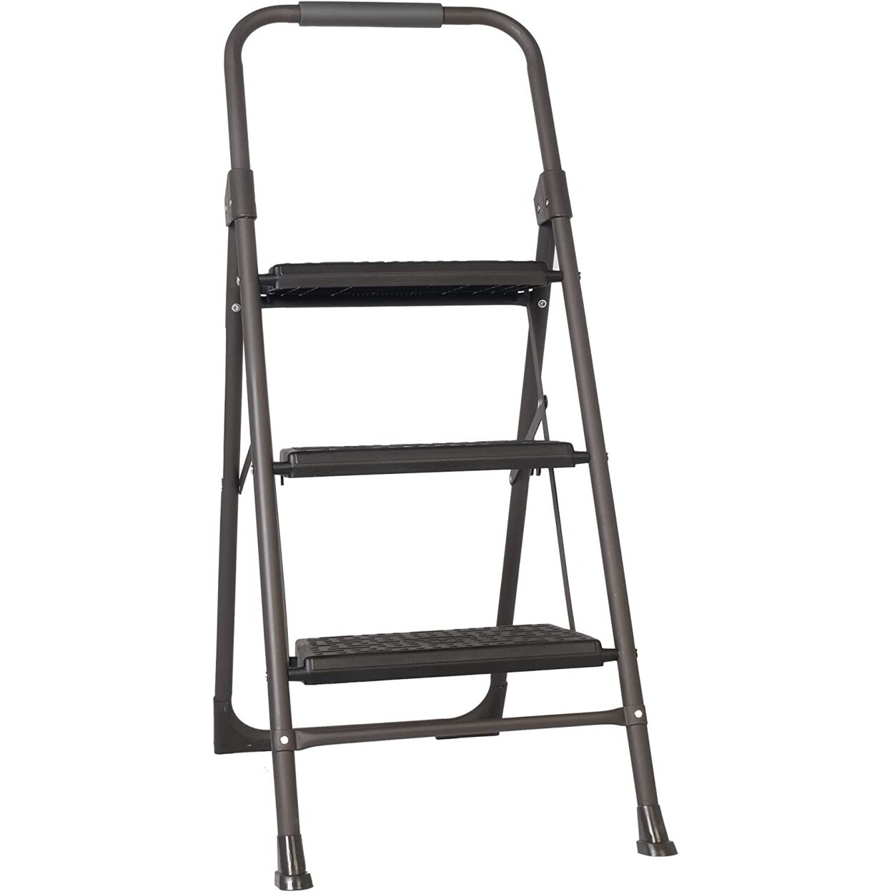 SKUSHOPS Step Ladder Folding Step Stool 3 Step Ladder with Wide Anti-Slip Pedal