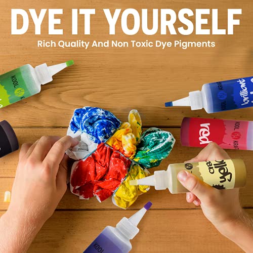 Christmas Dye Socks Kit - 3 DIY Crew Socks - Includes 3 Pairs White Socks, 3 Christmas Colors Tie Dye - Tie Dye Kits for Adults (T-Shirt)
