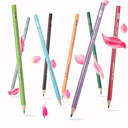 180 Colored Pencil Set for Adults Artists kids- 3.3mm Rich Pigment Soft Core -12 Metallic Pencil - Wax-Based - Ideal for Coloring Drawing Sketching Shading Blending - Vibrant Color&#xFF08;Tin Case&#xFF09;