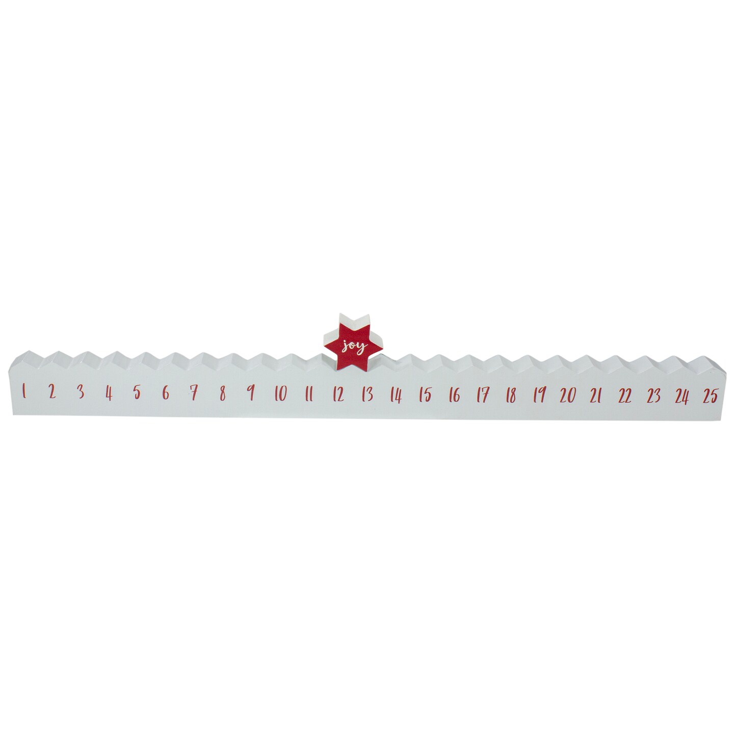 Northlight Christmas "Joy" Countdown Advent Calendar - 24" - Red and White