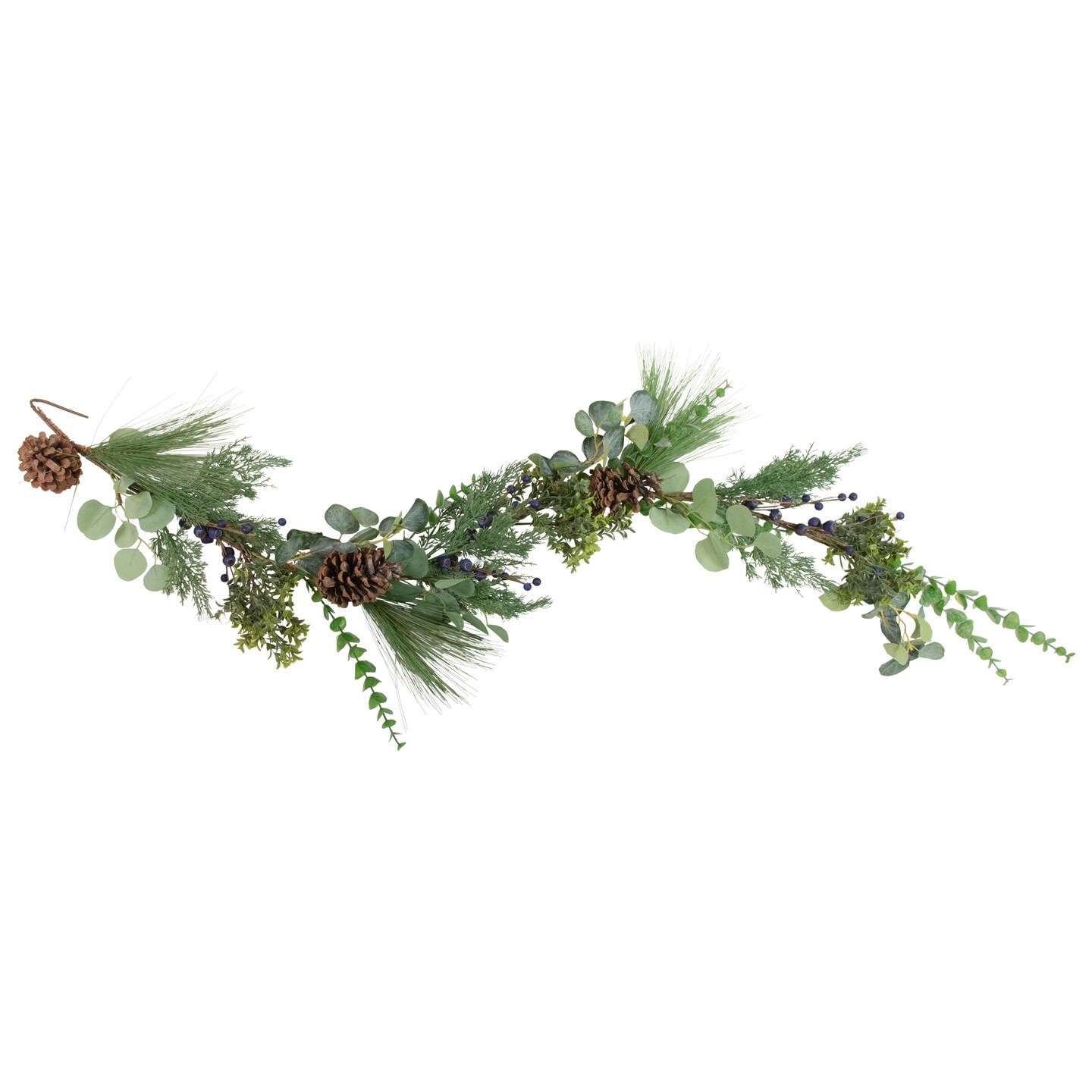 Northlight Real Touch&#x2122;&#xFE0F; Eucalyptus and Pine Artificial Christmas Garland  - 5&#x27; x 8&#x22; - Unlit