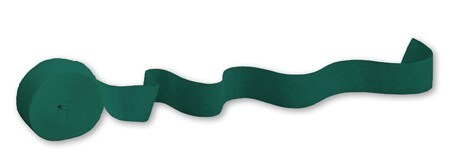 Party Central Club Pack of 12 Hunter Green Crepe Paper Party Streamers 81&#x27;