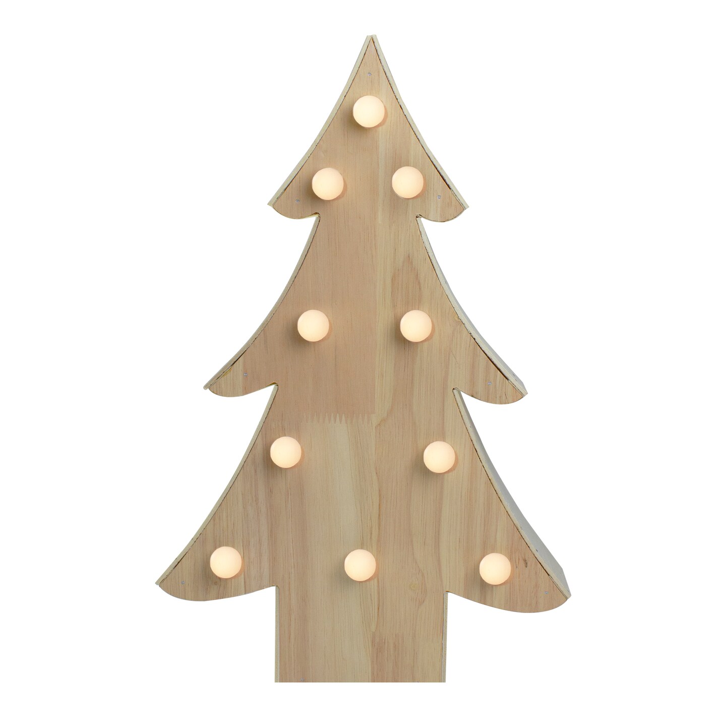 Northlight Lighted 3D Wooden Christmas Tree Decoration - 15&#x22;