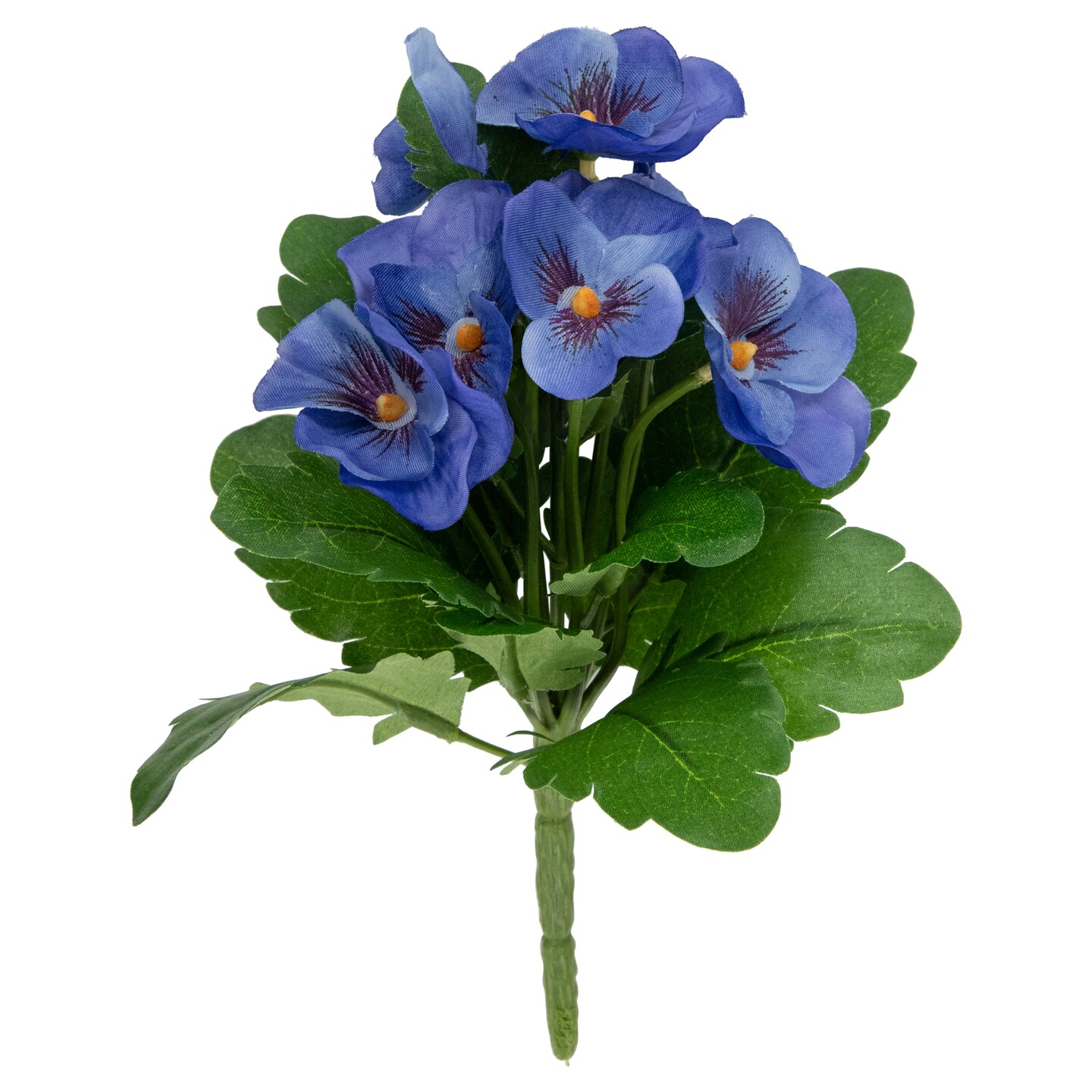 Allstate 8&#x22; Blue Pansy Artificial Silk Floral Bouquet