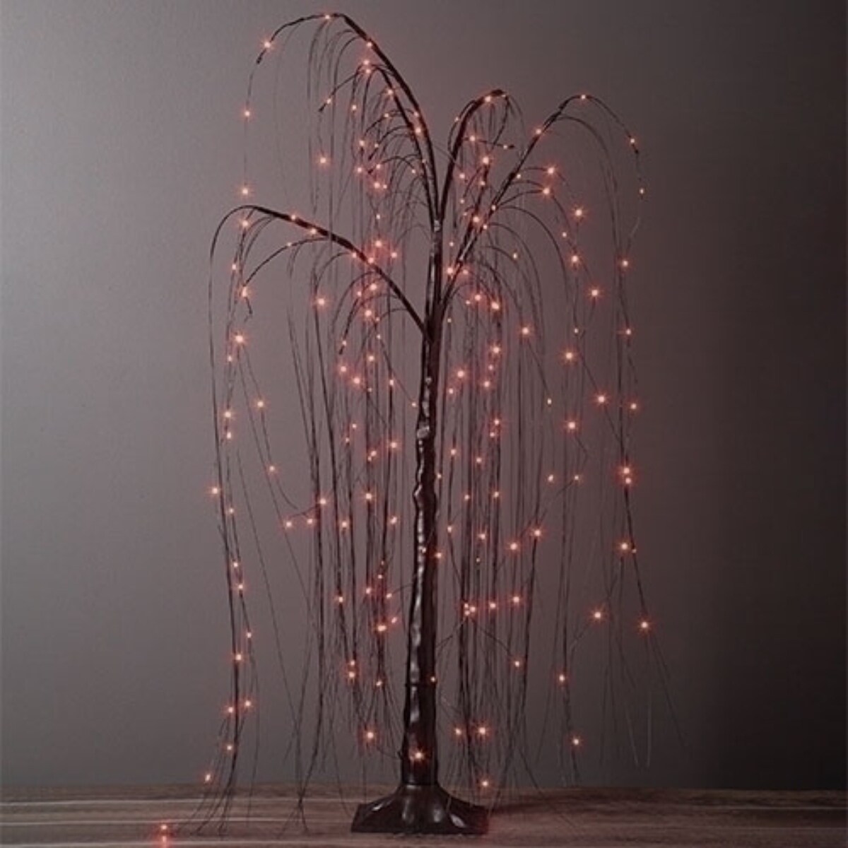 Roman LED Lighted Halloween Willow Tree - 4&#x27; - Brown