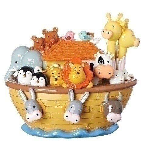 Roman 6.5&#x22; Orange and Gray Little Drops of Water Noah&#x27;s Ark Figure