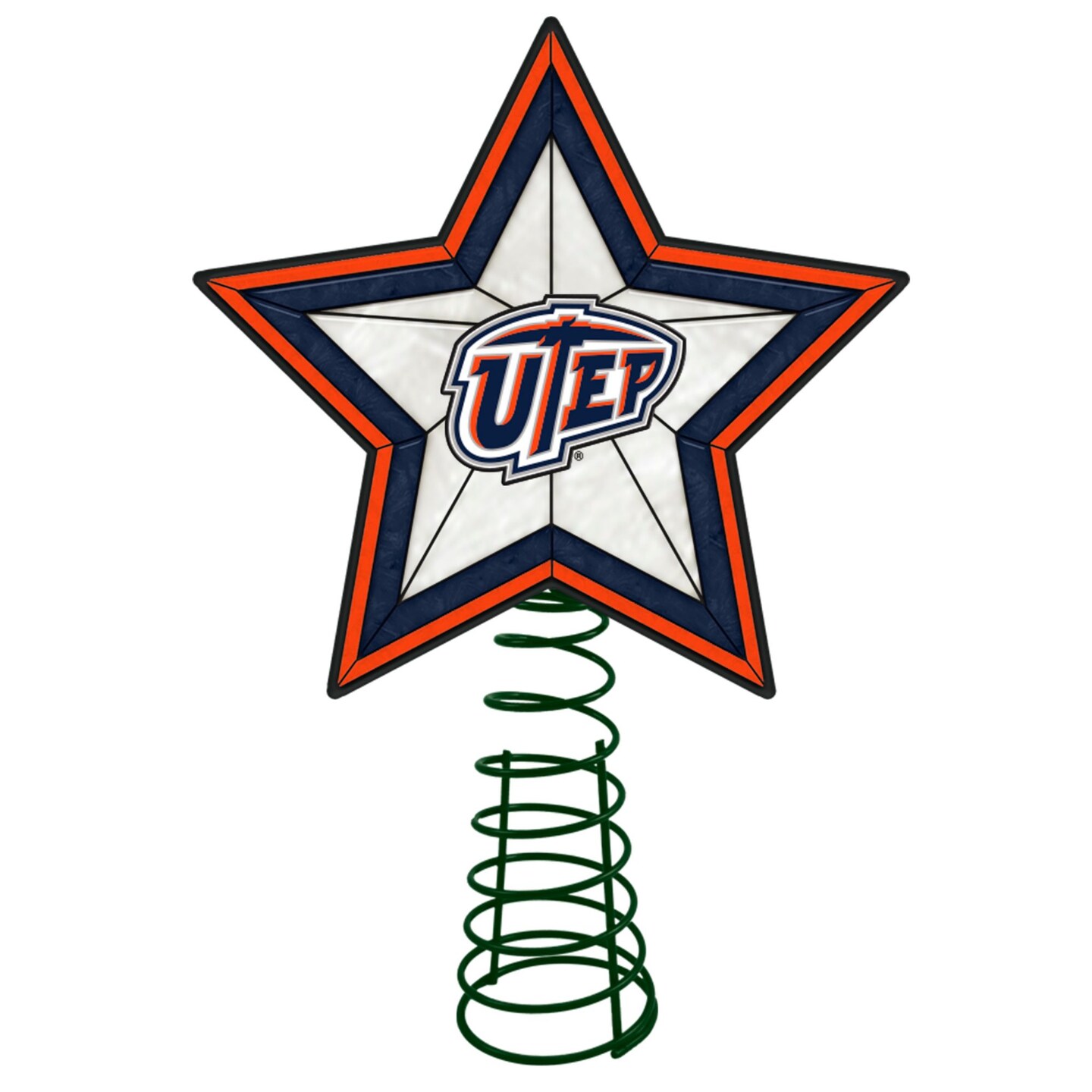 The Memory Company 10" Lighted Red and White Star NCAA UTEP Miners