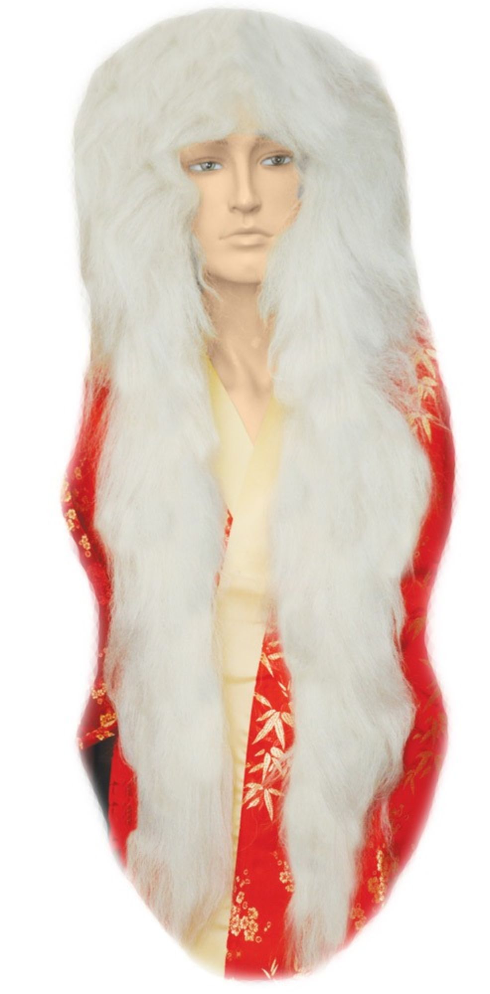 The Costume Center White Traditional Kabuki Women Adult Halloween Wig Costume Accessory - One Size