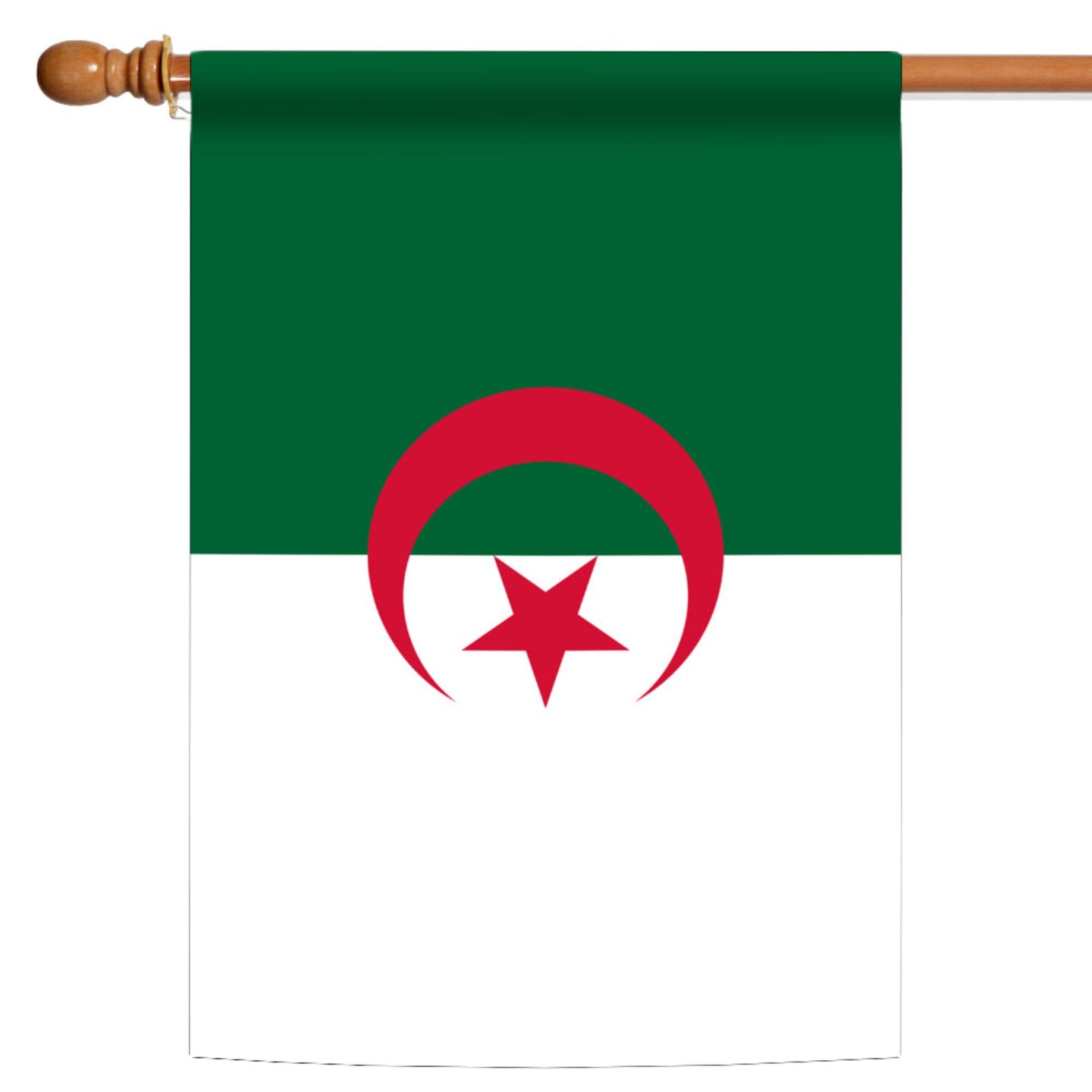 Toland Home Garden Green and White Algeria Outdoor House Flag 40&#x22; x 28&#x22;