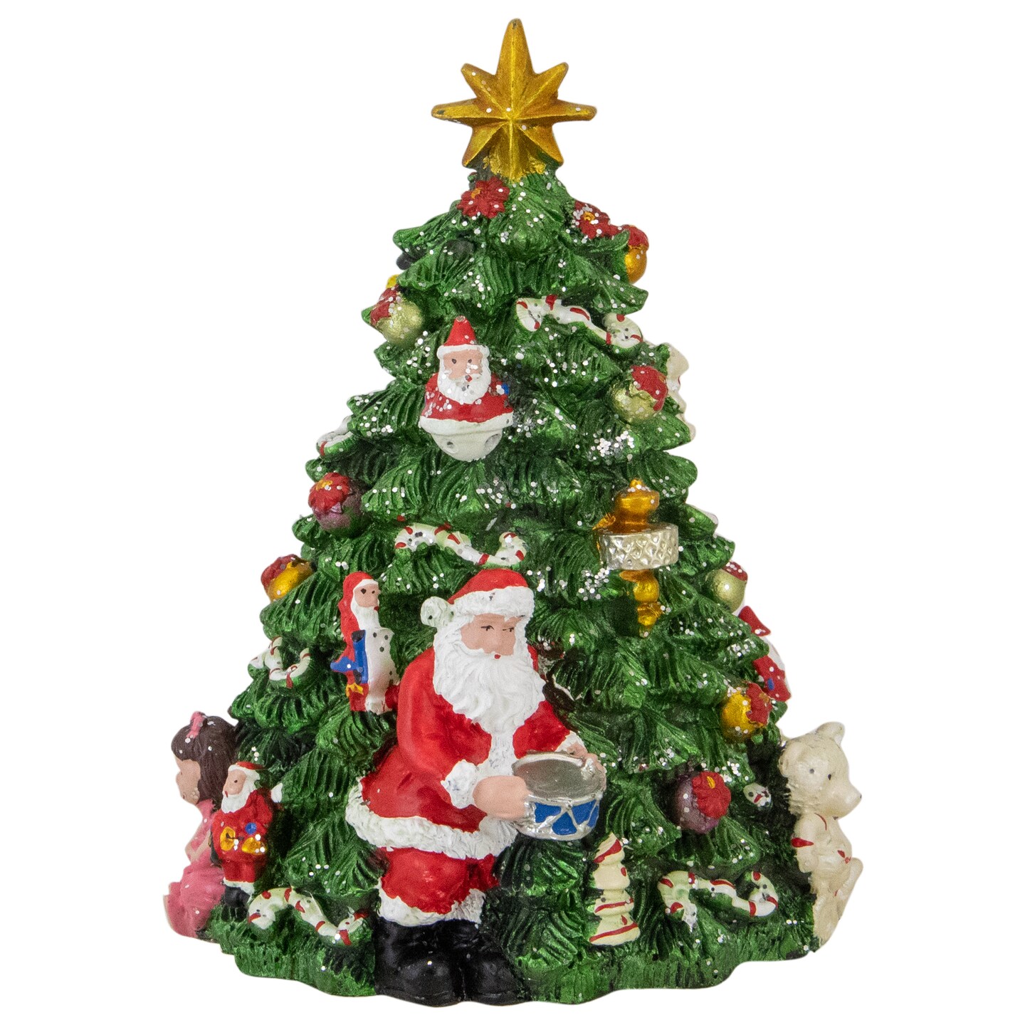 Northlight Rotating Christmas Tree Music Box with Santa - 5.5"