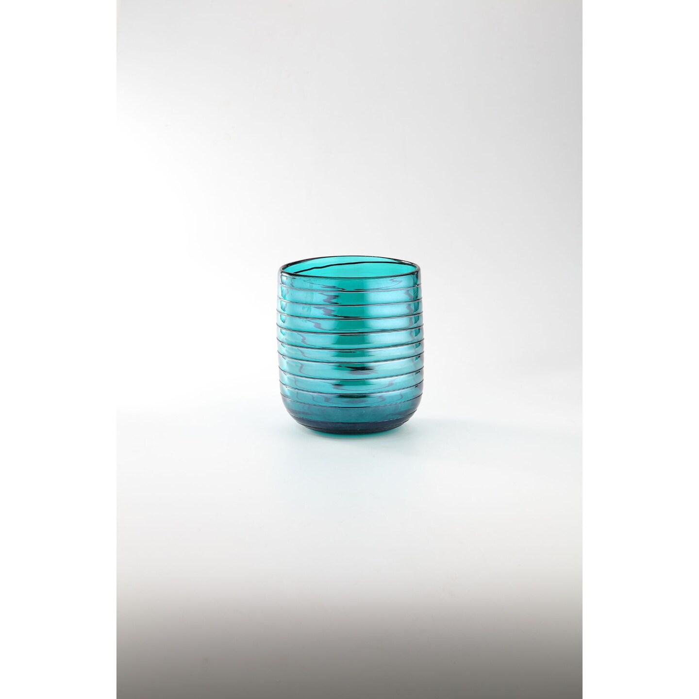 CC Home Furnishings 7.5&#x201D; Blue Cylinder Glass Floral Vase Tabletop Decoration