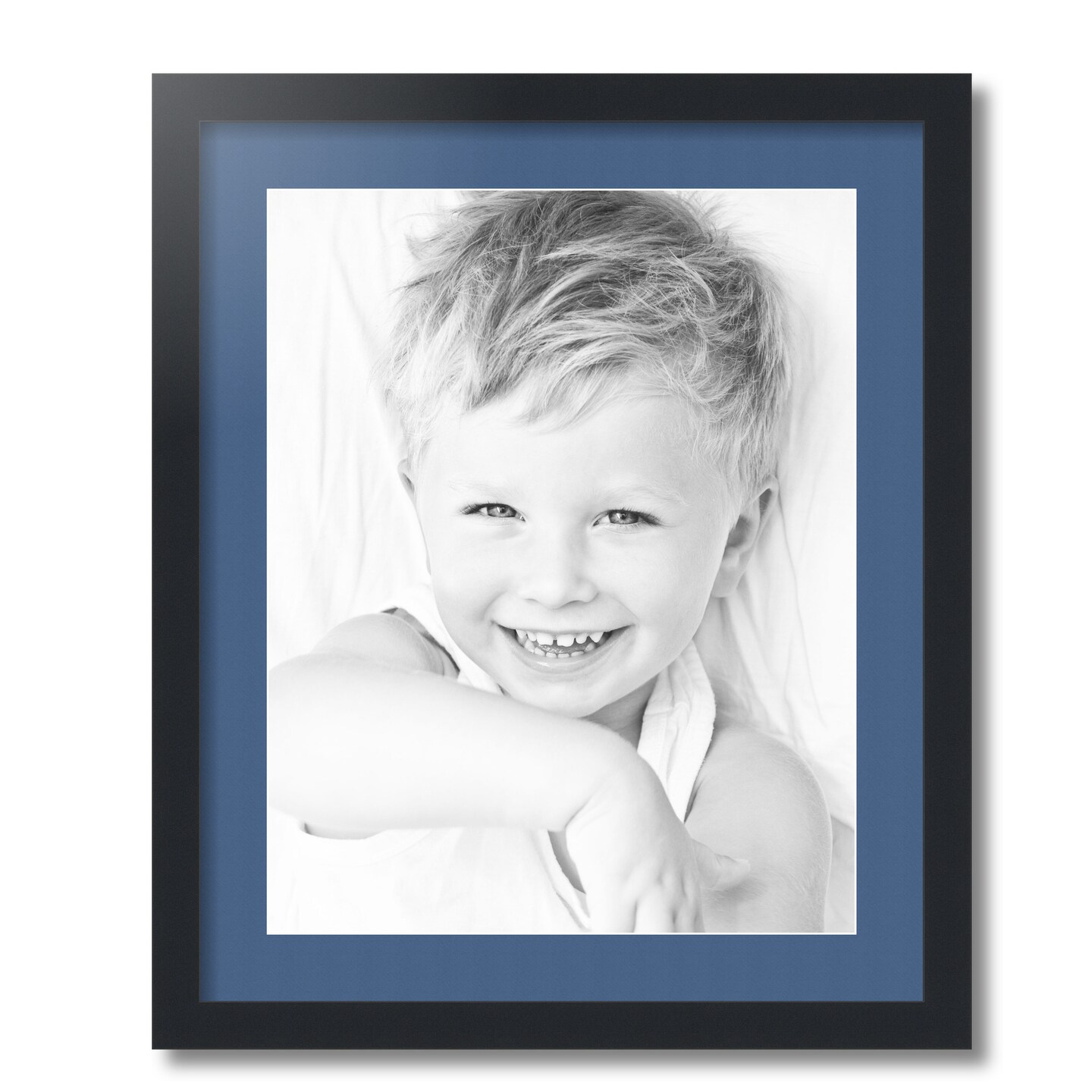 ArtToFrames 19x23" Matted Picture Frame with 15x19" Single Mat Photo Opening Framed in 1.25" Black and 2" Mat (FWM-3926-19x23)