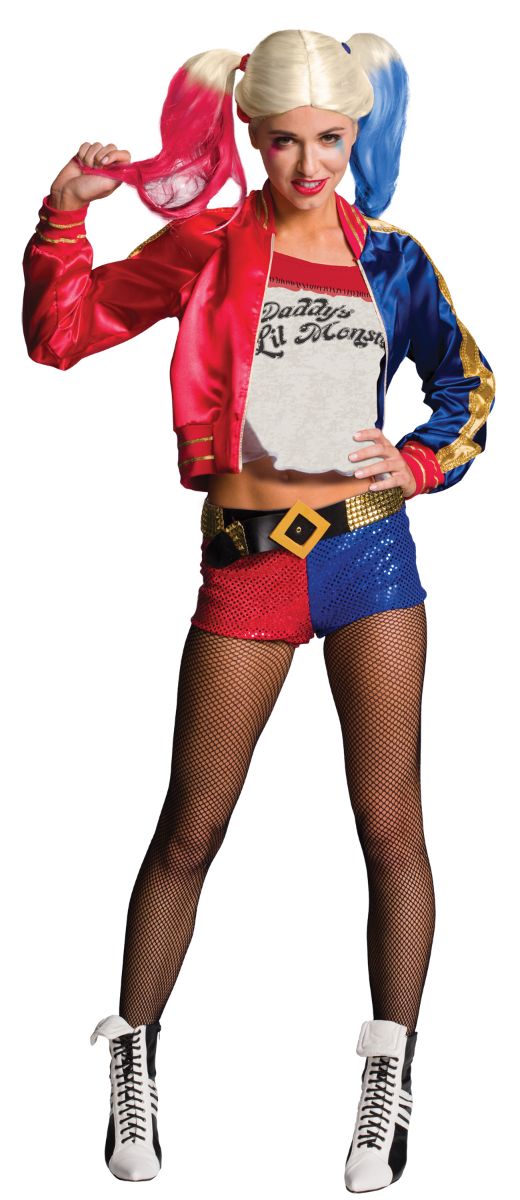 The Costume Center Red and Blue Ssquad Harley Quinn Women Adult Halloween Costume - Small