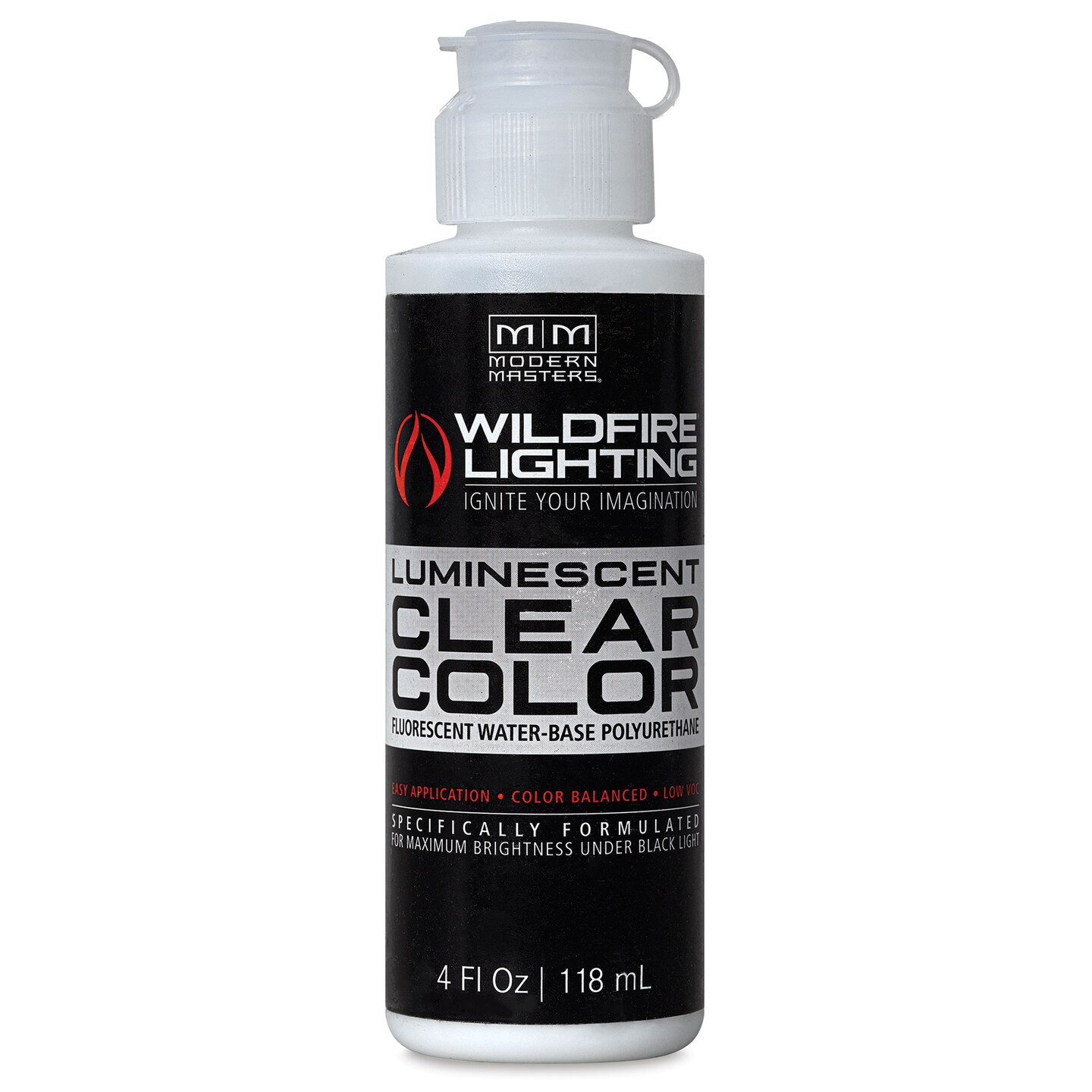 Wildfire Invisible Clear Color Luminescent Polyurethane Paint - Green, Flat, 4 oz Bottle