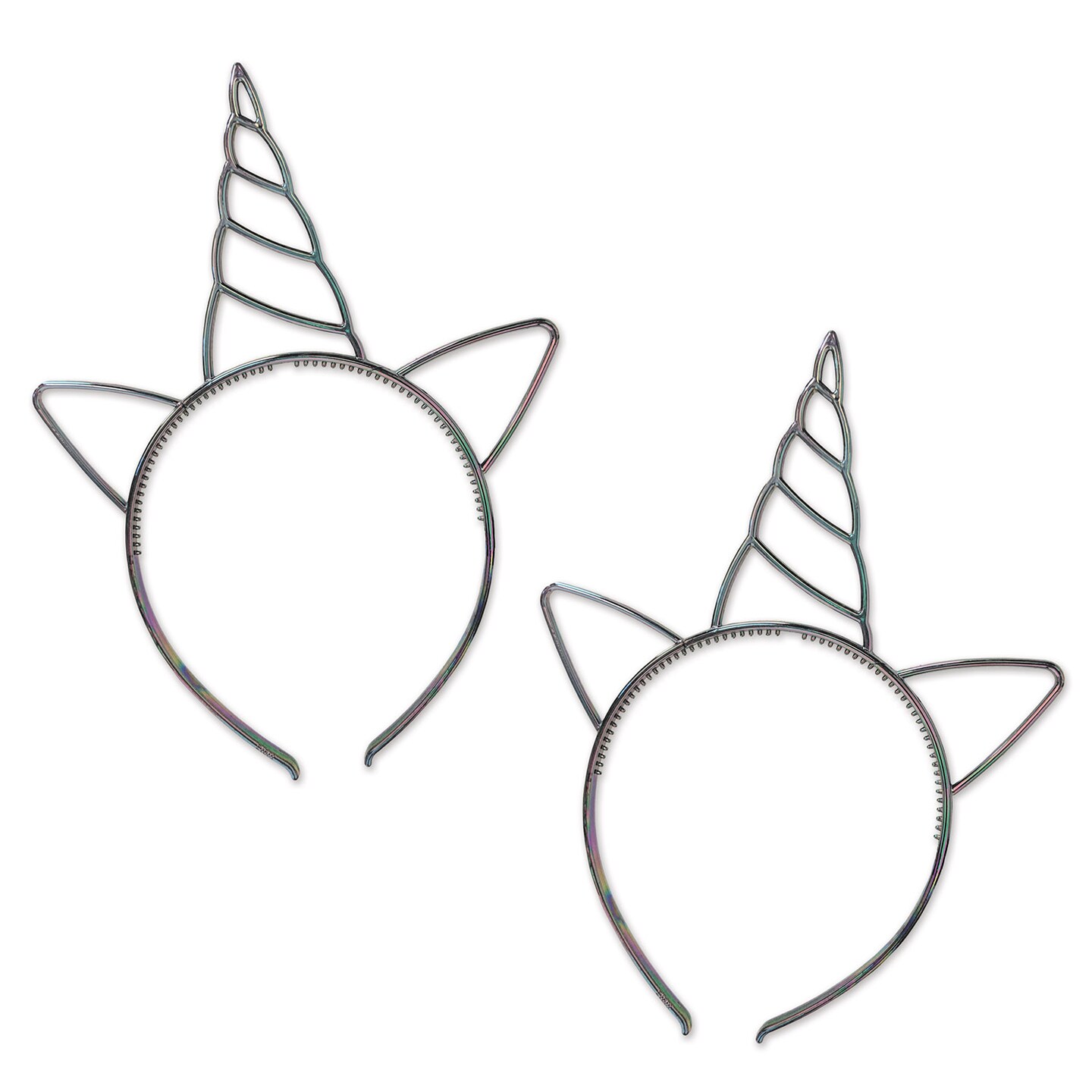 Beistle 24 Pieces Multi-Colored Unicorn Plastic Headbands 8.5"