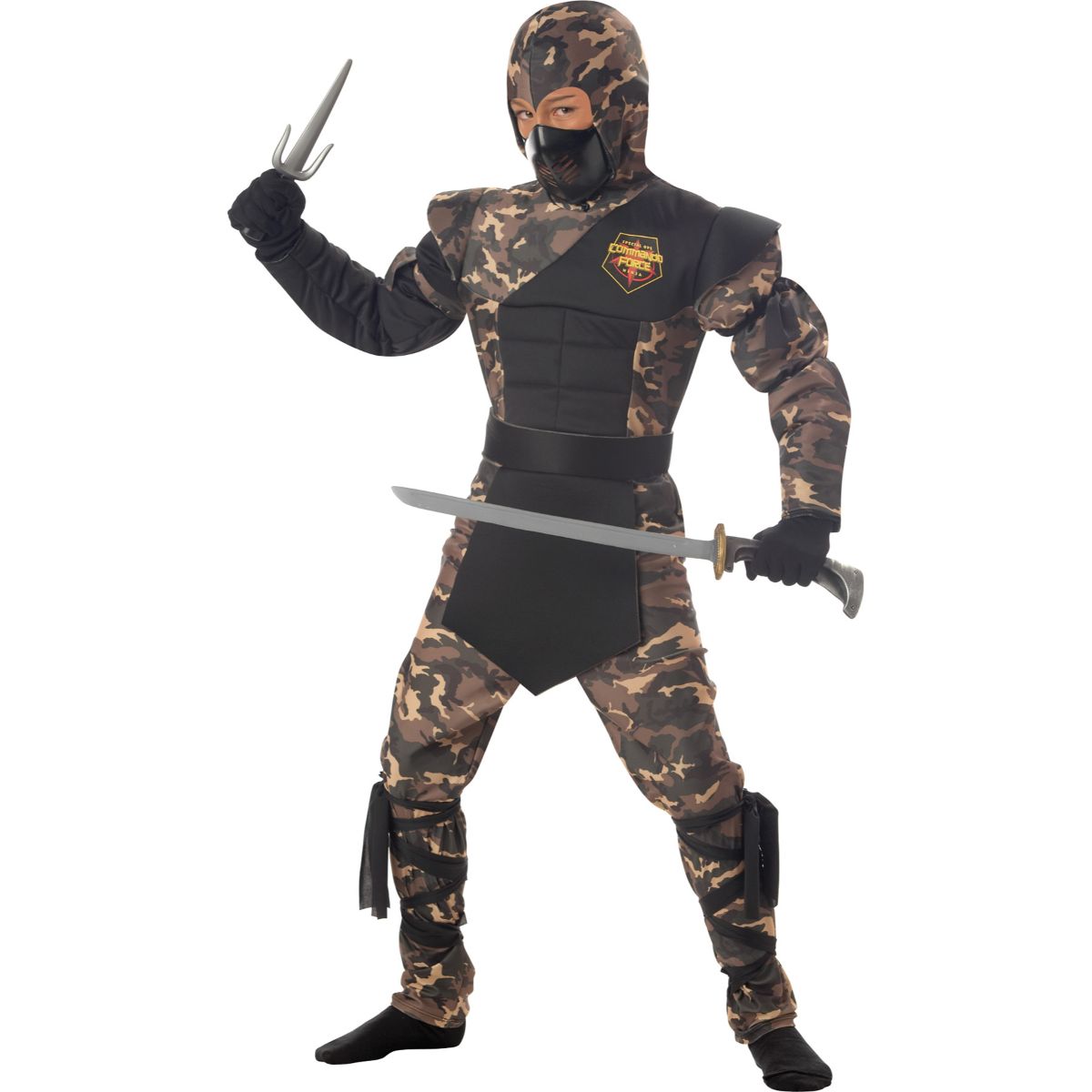 The Costume Center Black and Green Ninja Special OPS Unisex Child Halloween Costume - Small