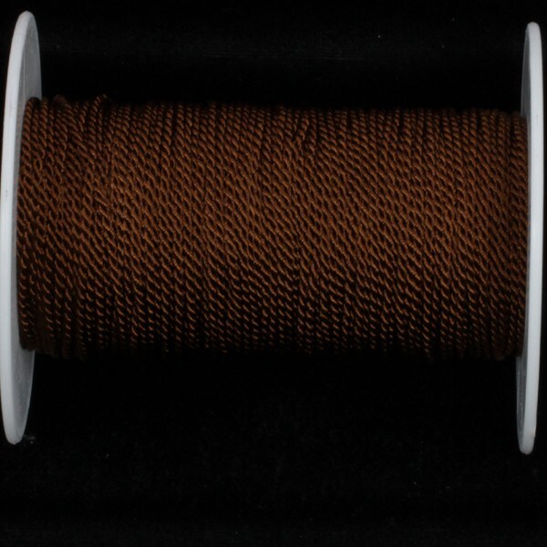 The Ribbon People Chocolate Brown Braided Cording Craft Ribbon 0.1&#x22; x 220 Yards