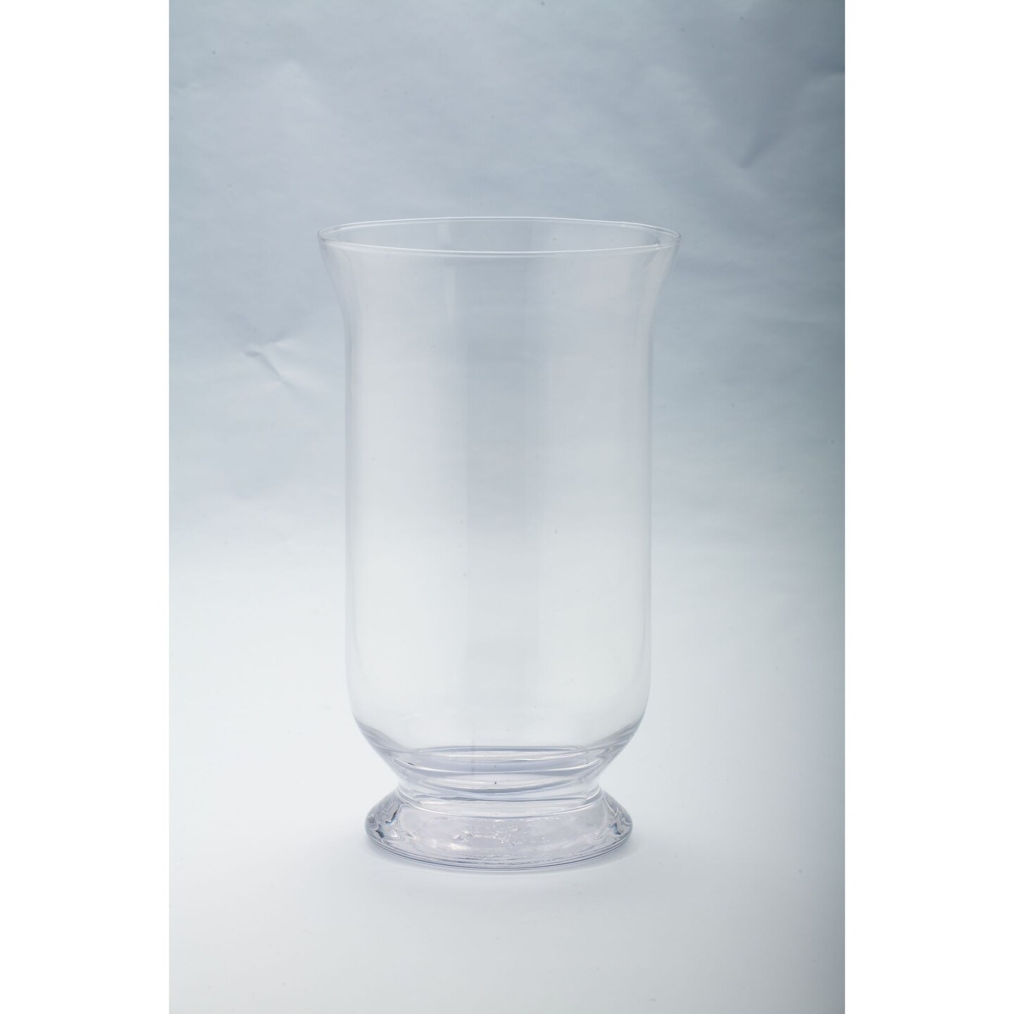 CC Home Furnishings 12" Cylindrical Hurricane Handblown Glass Candle Holder