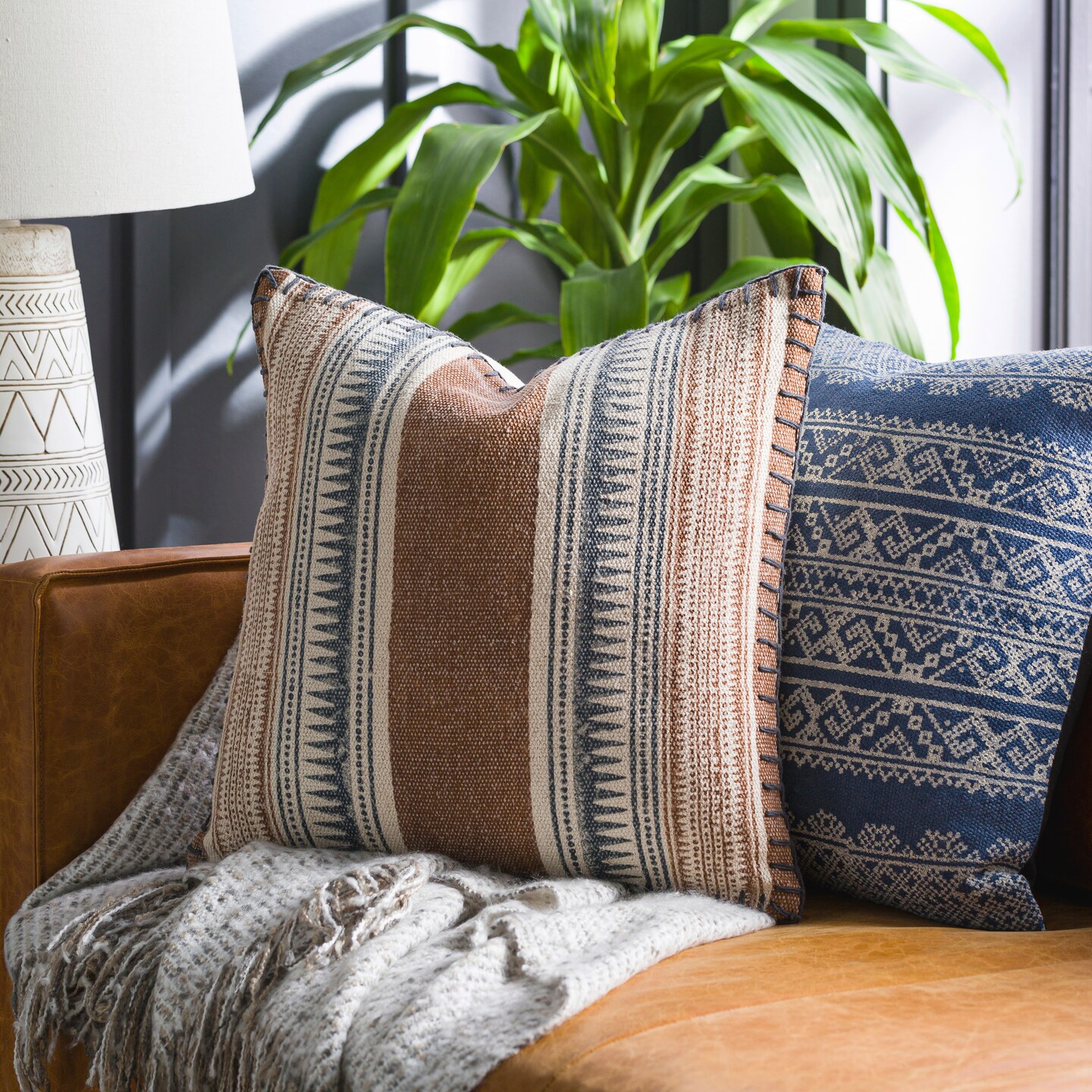 Brick red throw pillows online