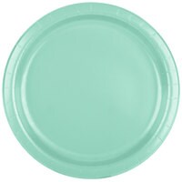 Paper Plates, Mint Green Disposable Paper Plates, Sturdy