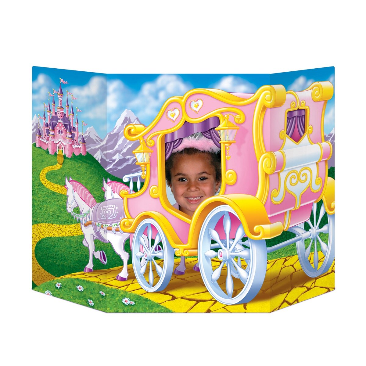 Party Central Pack of 6 Vibrantly Colored Princess Royal Carriage Ride Photo Prop Decors 37"
