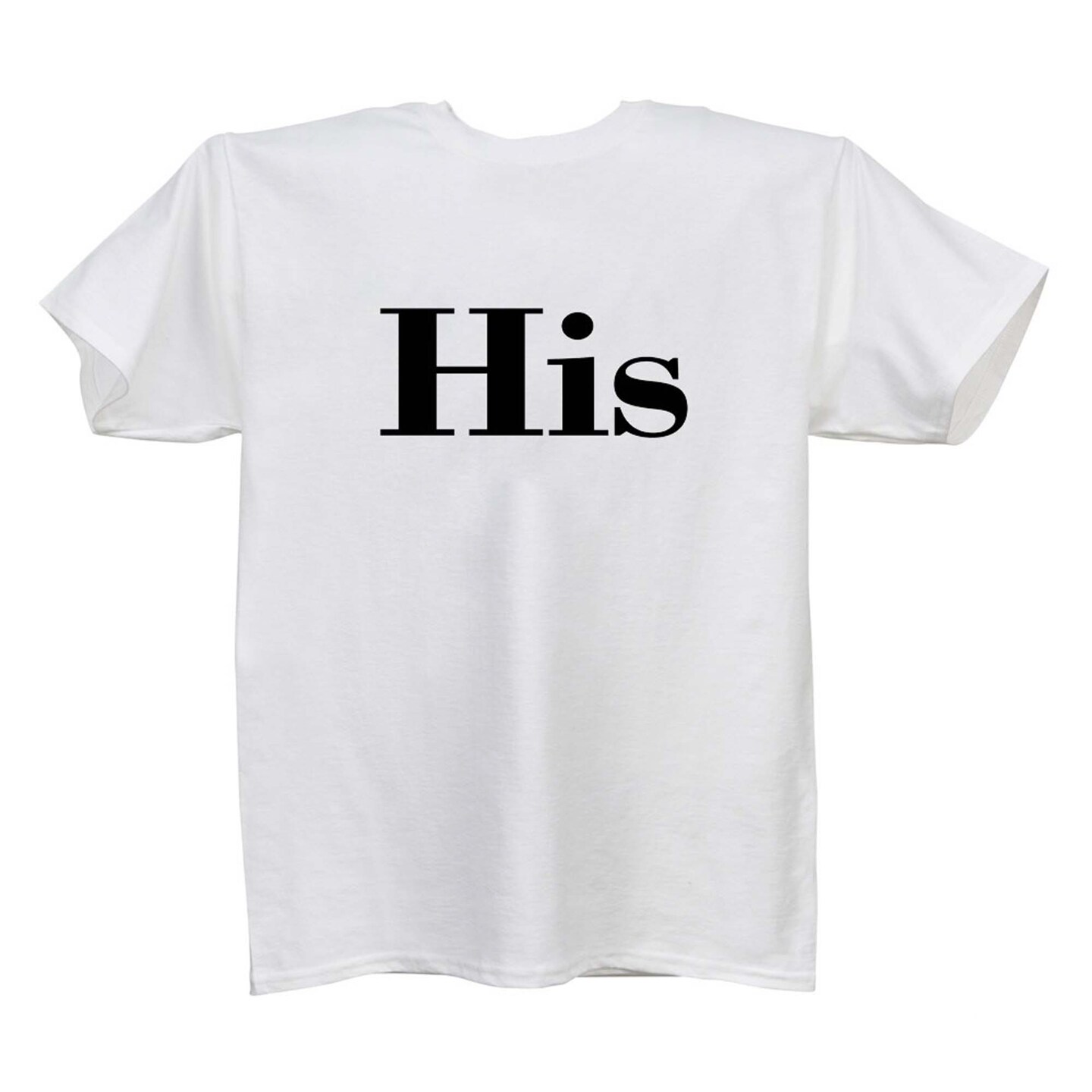 Contemporary Home Living 36&#x22; White T-Shirt with Block Letter Design