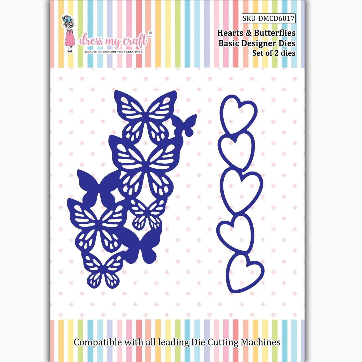 Dress My Craft Basic Designer Dies-Hearts &#x26; Butterflies