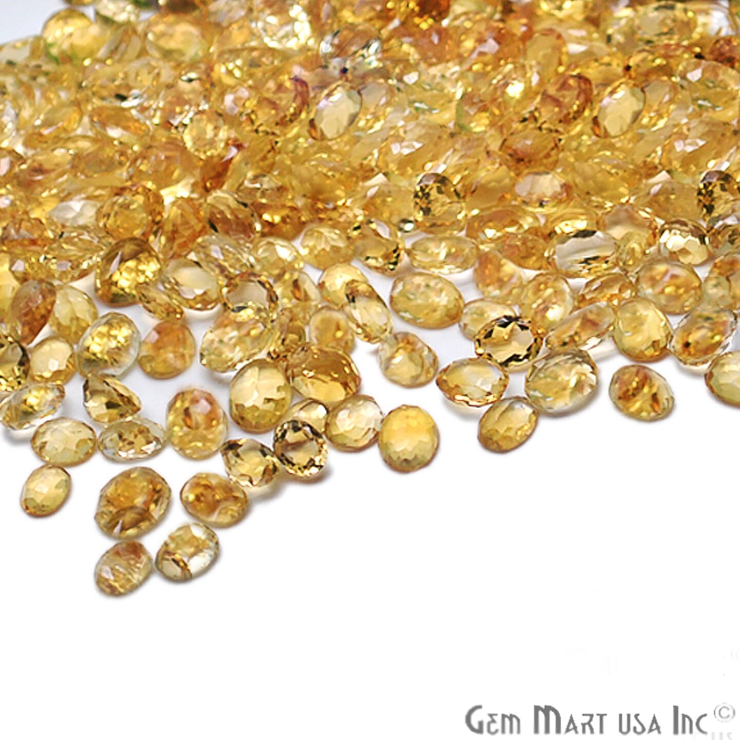 Citrine Gemstone, 100% Natural Faceted Loose Gems, November Birthstone, 6-12mm, 50Carats, GemMartUSA (CI-60001-50)