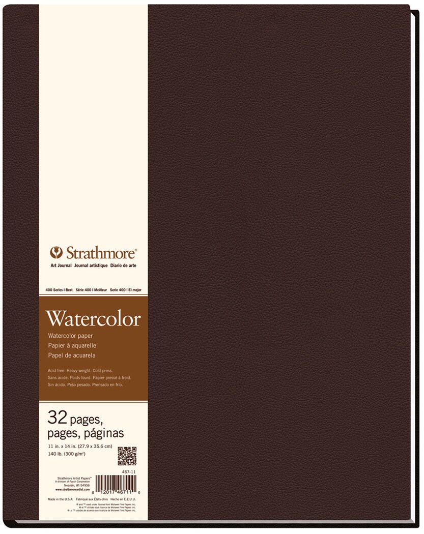 Strathmore - Watercolor Hard-Bound Art Book - 400 Series - 11&#x22; x 14&#x22; - 32 Pages
