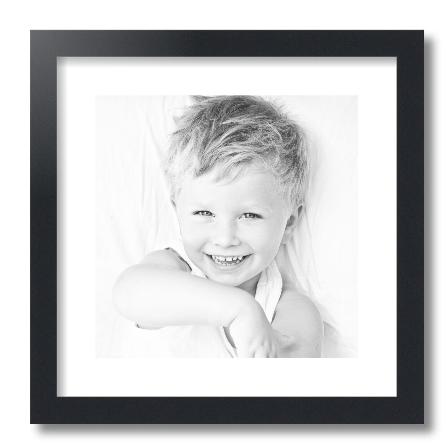 ArtToFrames 16x16" Matted Picture Frame with 12x12" Single Mat Photo Opening Framed in 1.25" Black and 2" Mat (FWM-3926-16x16)