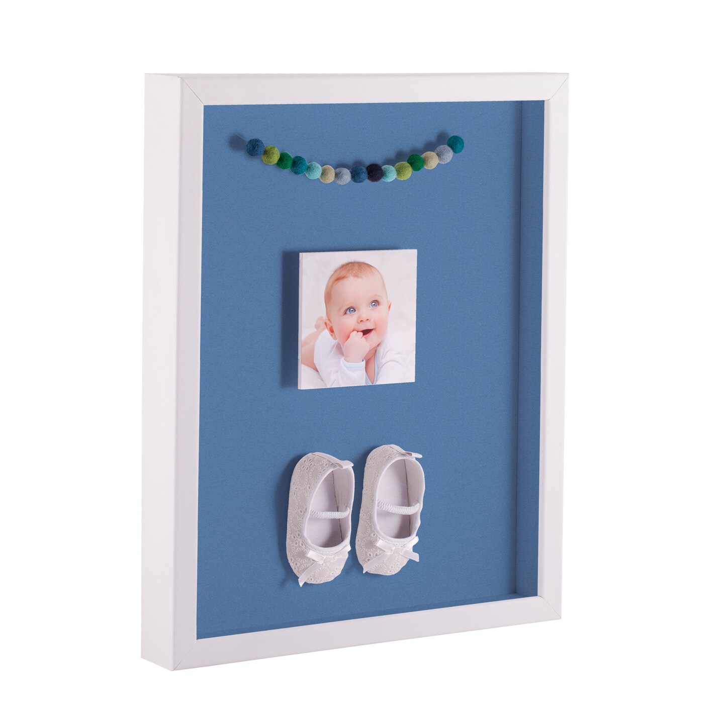 ArtToFrames 24x24 Inch Shadow Box Picture Frame, with a Satin White 1.00&#x22; Wide Shadowbox frame and Super White Mat Backing (4655)