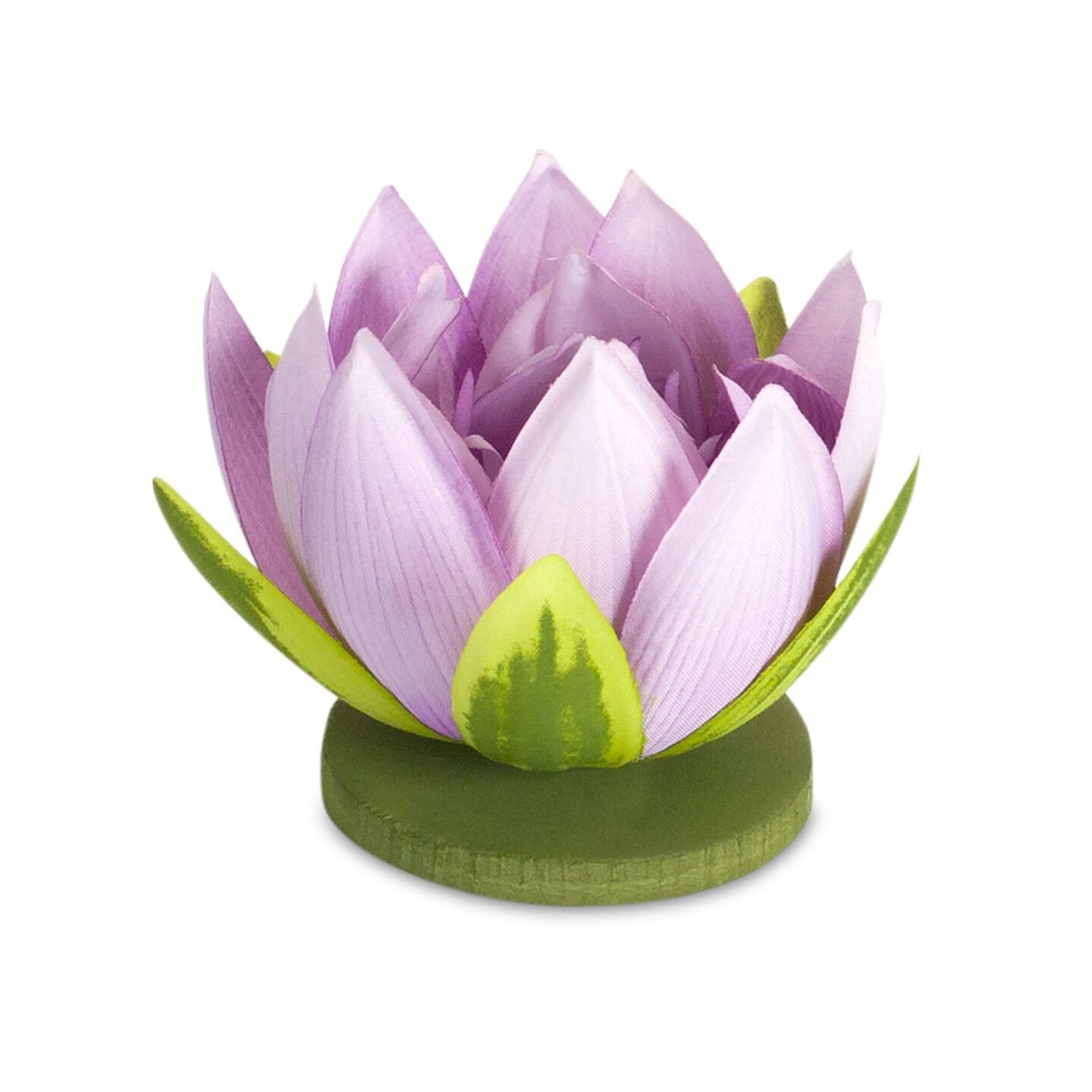 Diva At Home Set of 12 Purple and Green Floating Lotus Flowers 4&#x201D;