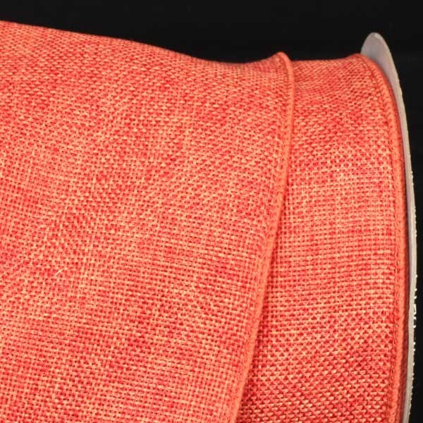 The Ribbon People Orange Fine Burlap Wired Craft Ribbon 6&#x22; x 20 Yards