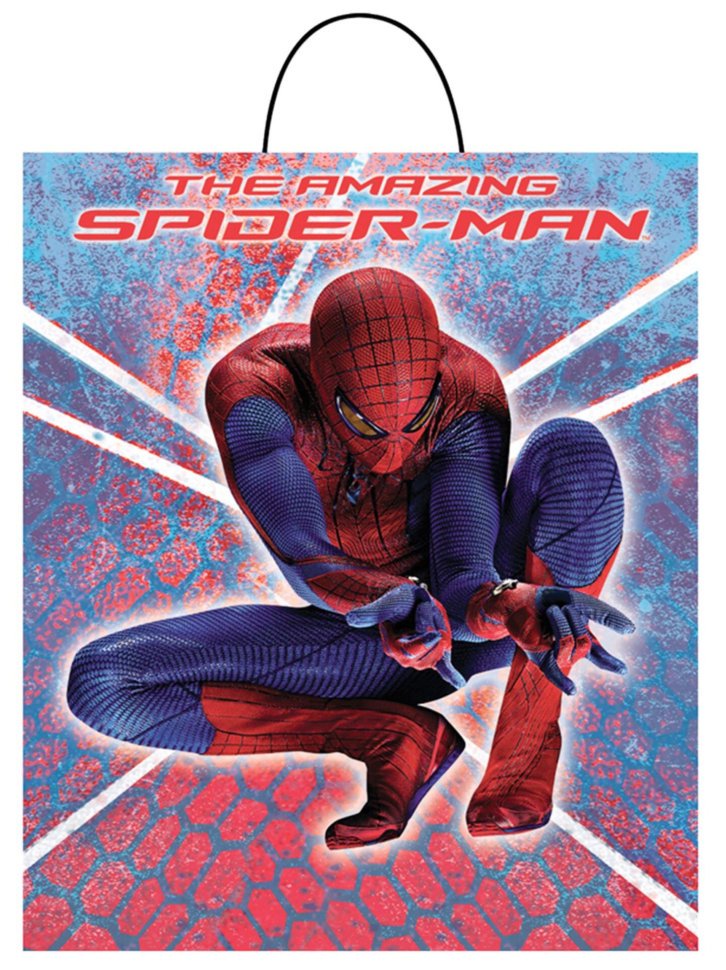 The Costume Center 15&#x22; Blue and Red Spiderman Treat Bag Halloween Props