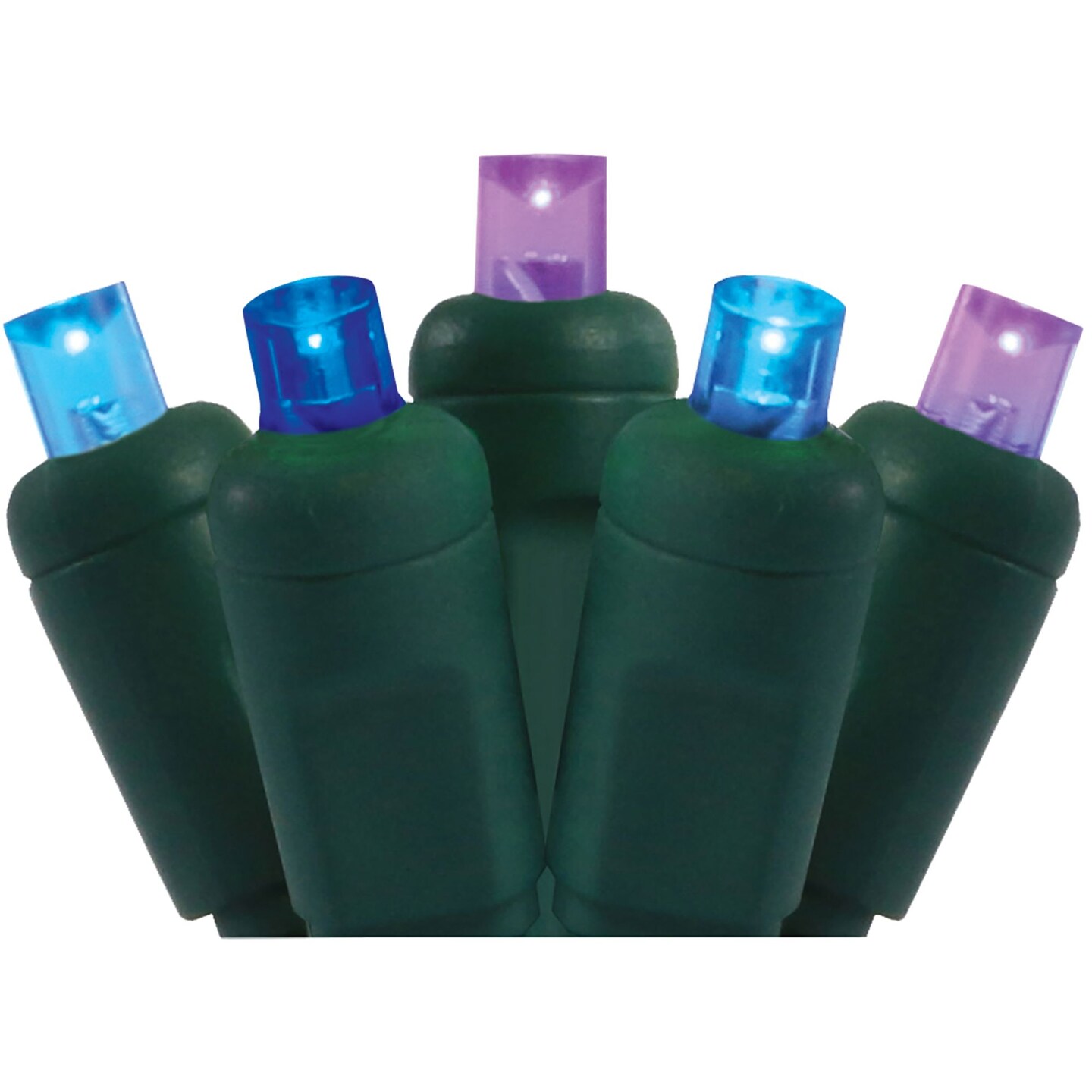 DLIG 50 Multi-Color Aurora LED Wide Angle Christmas String Lights - 25.17 ft Green Wire