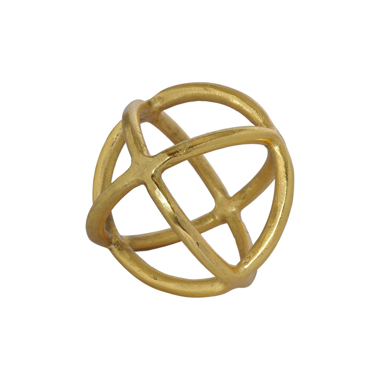 Signature Home Collection 6&#x22; Gold Azimuth Ball Table Top Figurine
