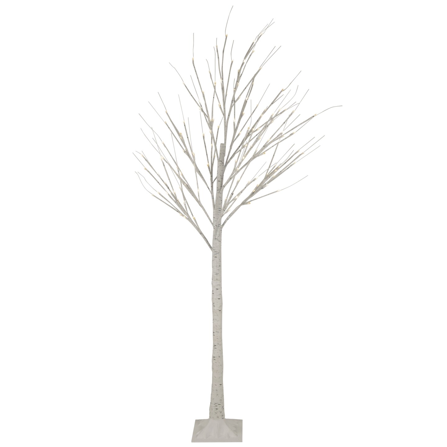 Northlight 6&#x27; LED Lighted White Christmas Twig Tree - Warm White Lights