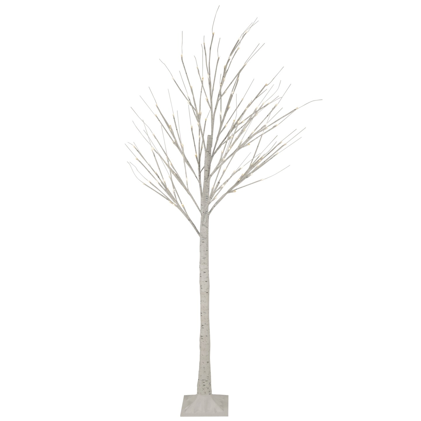 Northlight 6' LED Lighted White Christmas Twig Tree - Warm White Lights