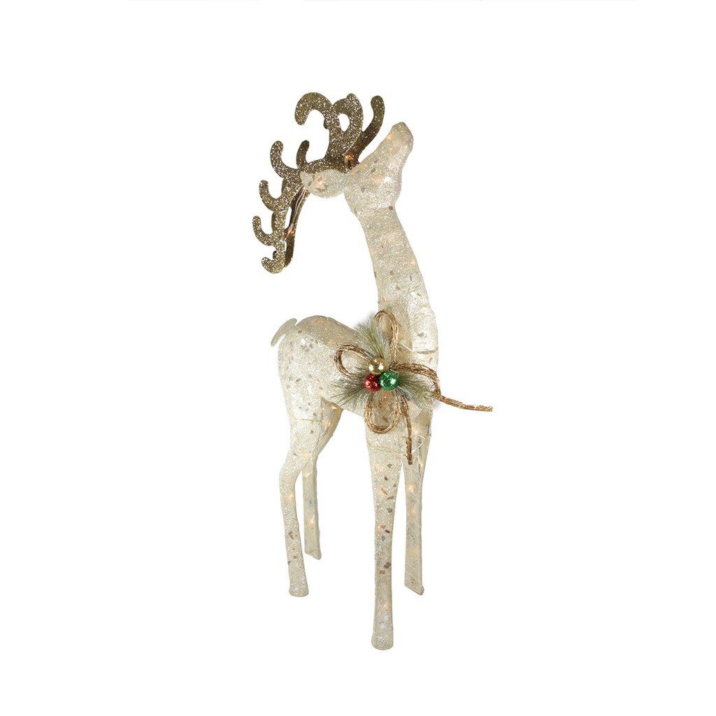 Northlight Lighted Reindeer Outdoor Christmas Decoration - 46.5&#x22; - Clear Lights