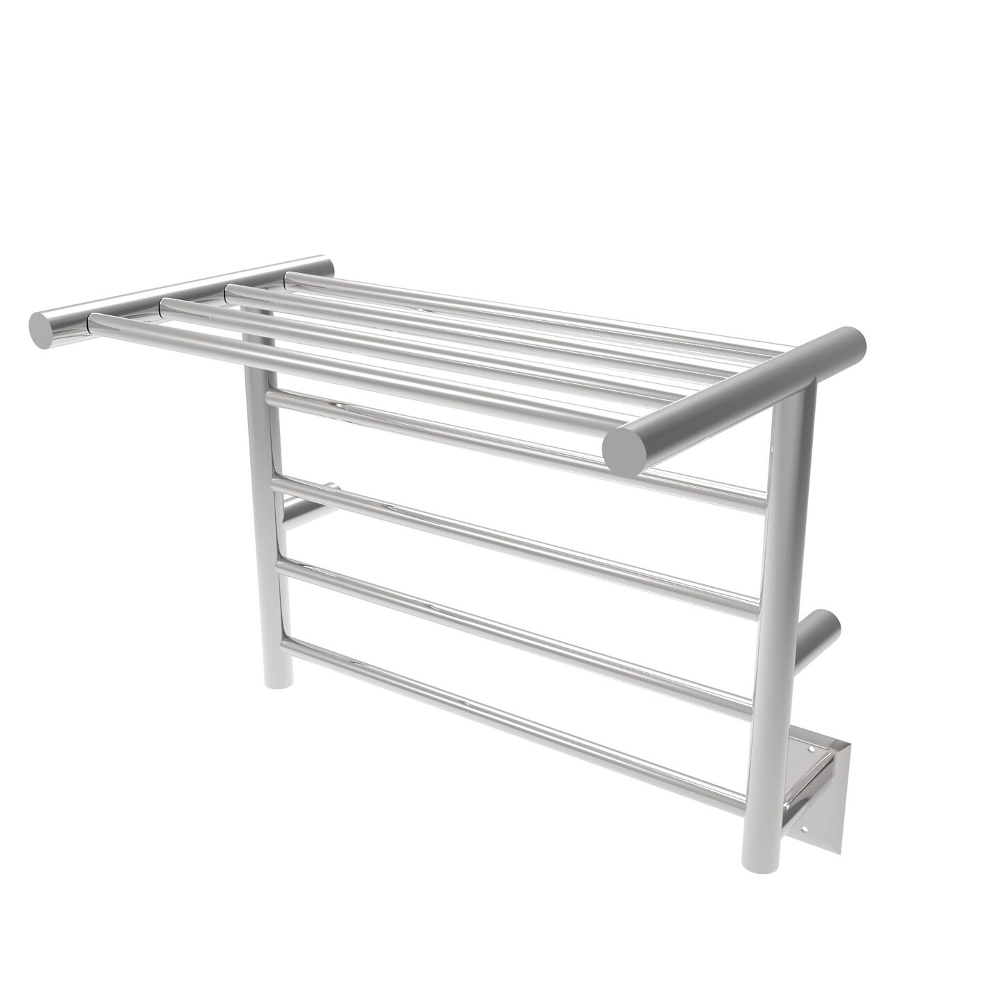 Amba Products 24.25&#x22; Stainless Steel Polished Shelf 8 Bar Towel Warmer