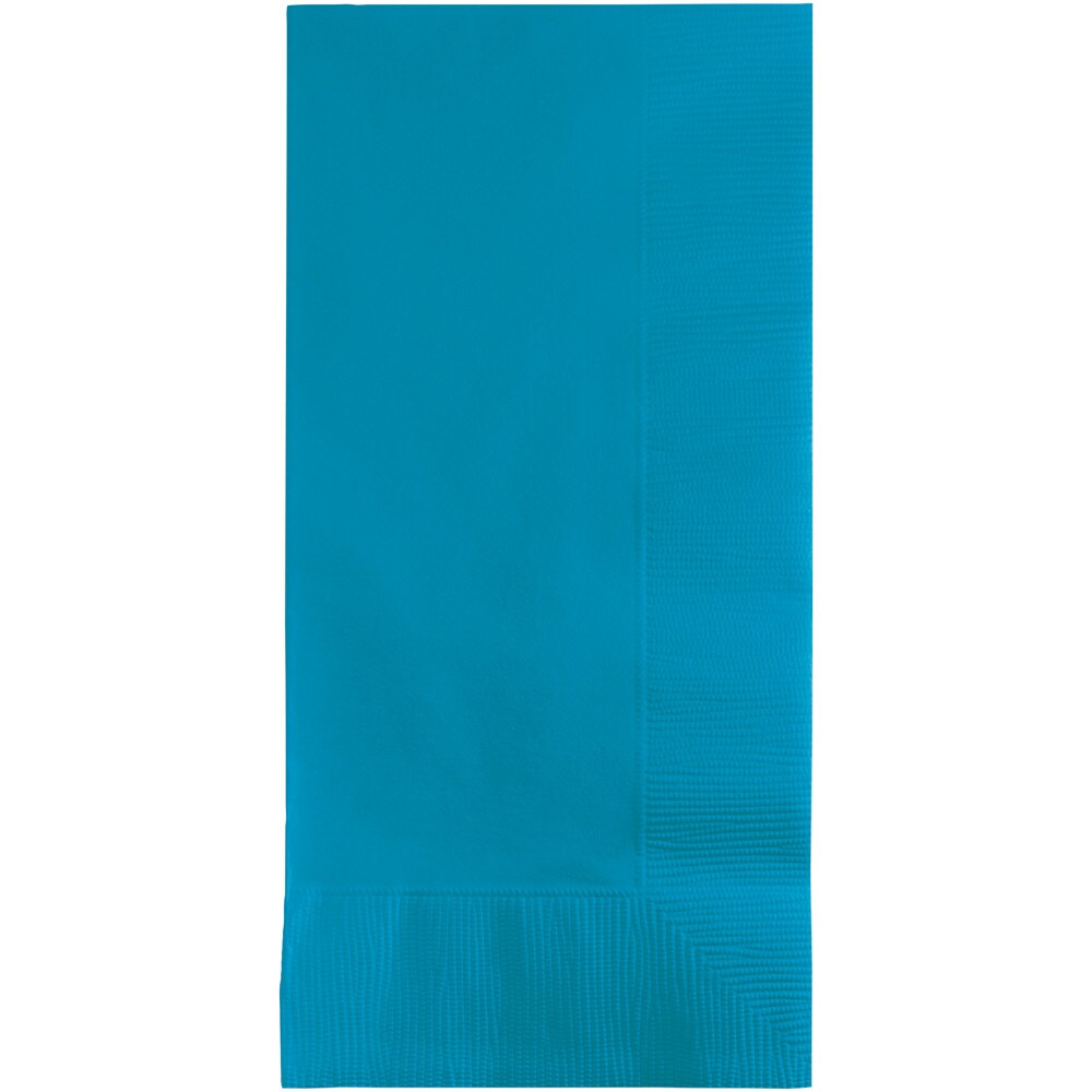 Party Central Club Pack of 600 Turquoise Blue Disposable Dinner Napkins 8&#x22;