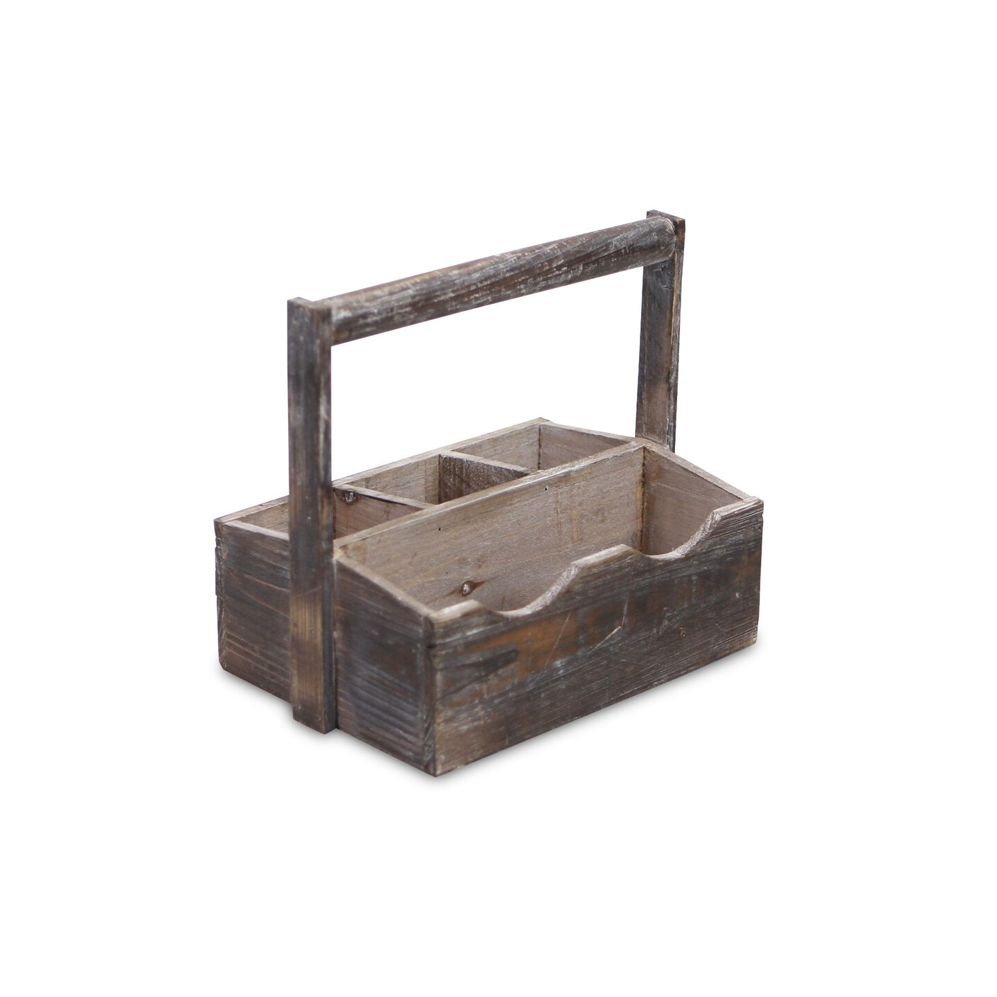 Contemporary Home Living 9.75&#x22; Brown Garden Utensil Tool Holder with Center Handle