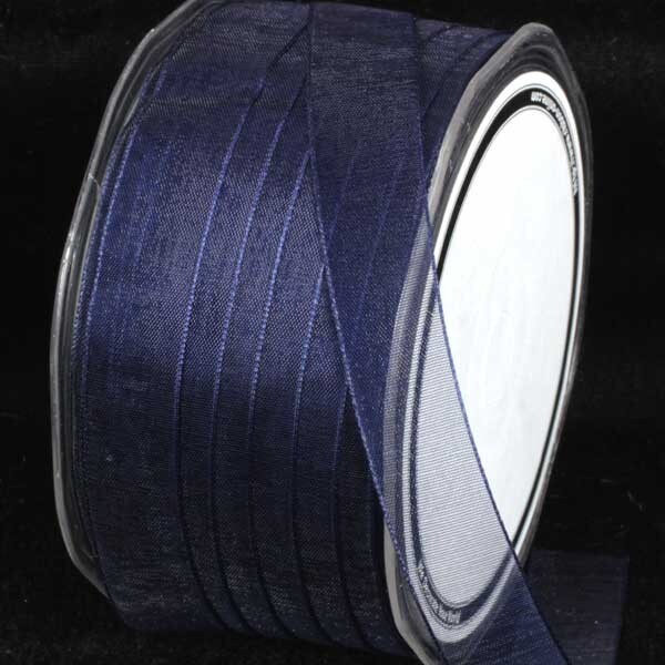The Ribbon People Blue Narrow Organdy Craft Ribbon 16mm x 100 Yards