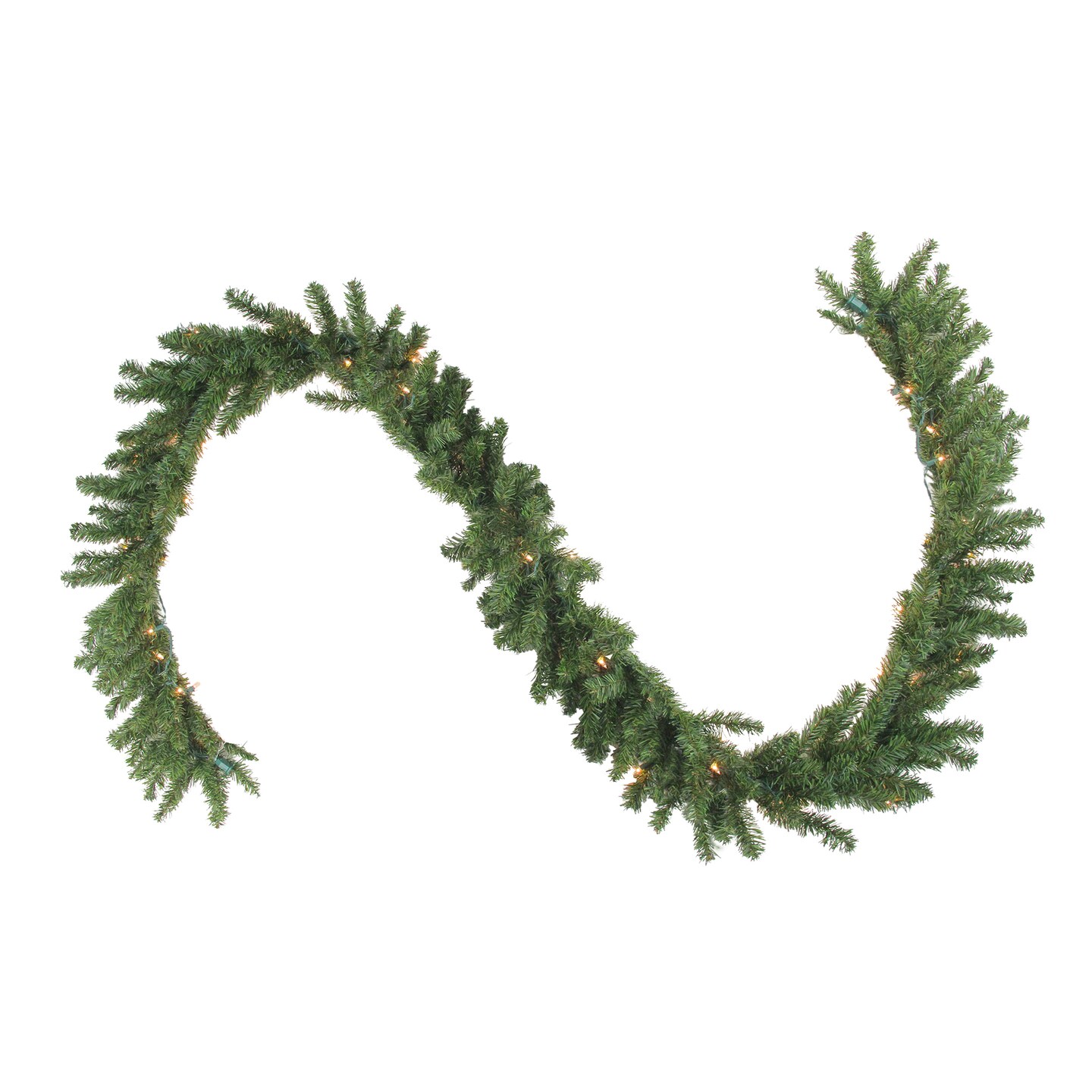 Northlight 9&#x27; x 12&#x22; Pre-Lit Canadian Pine Artificial Christmas Garland - Clear Lights