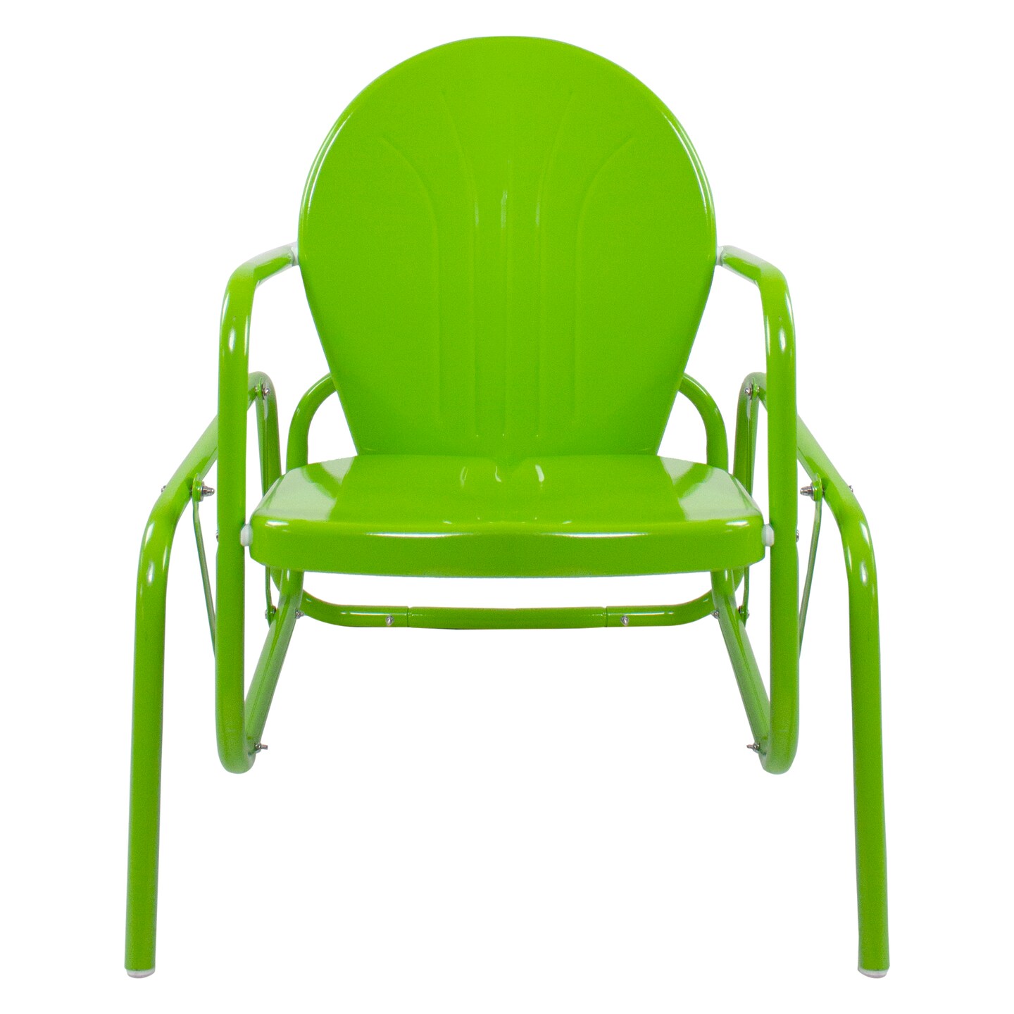 Northlight Outdoor Retro Metal Tulip Glider Patio Chair, Lime Green