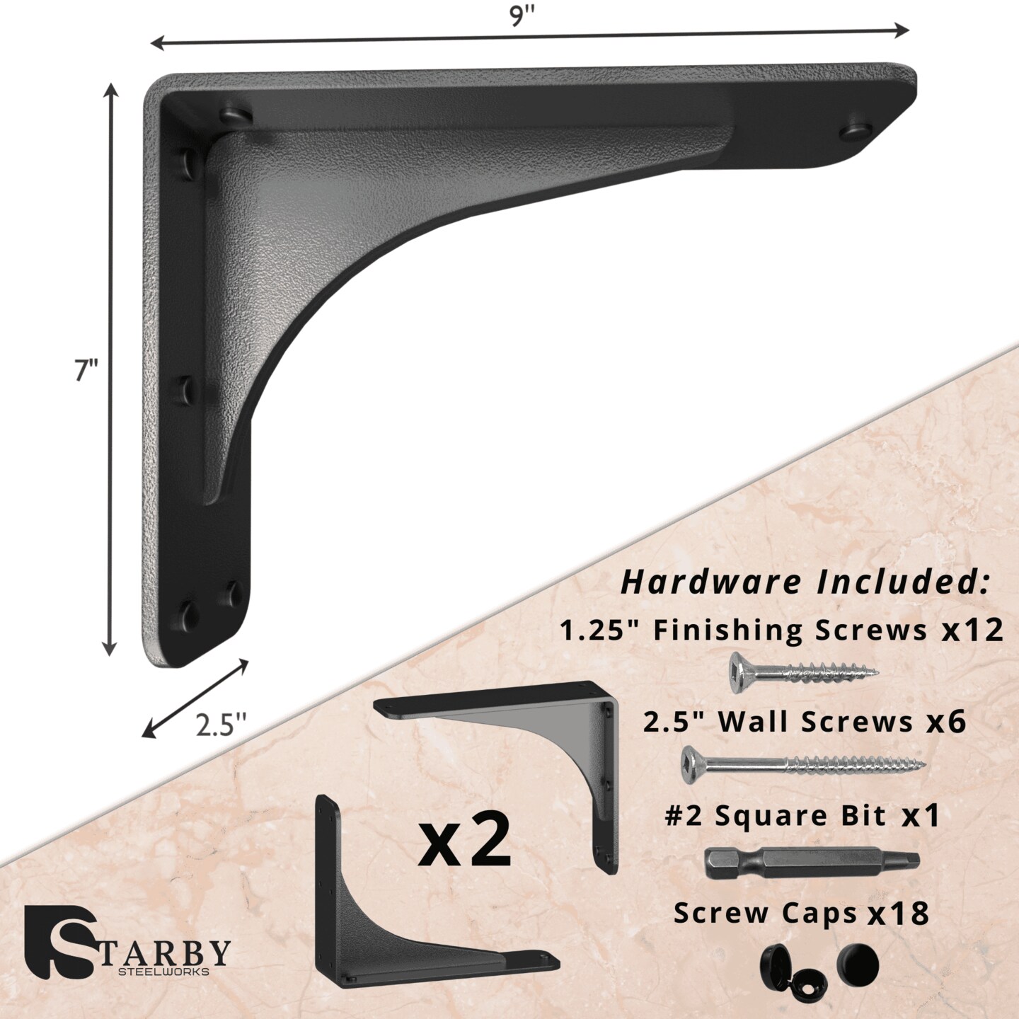 Gladiator Heavy Duty Granite Countertop Support Brackets