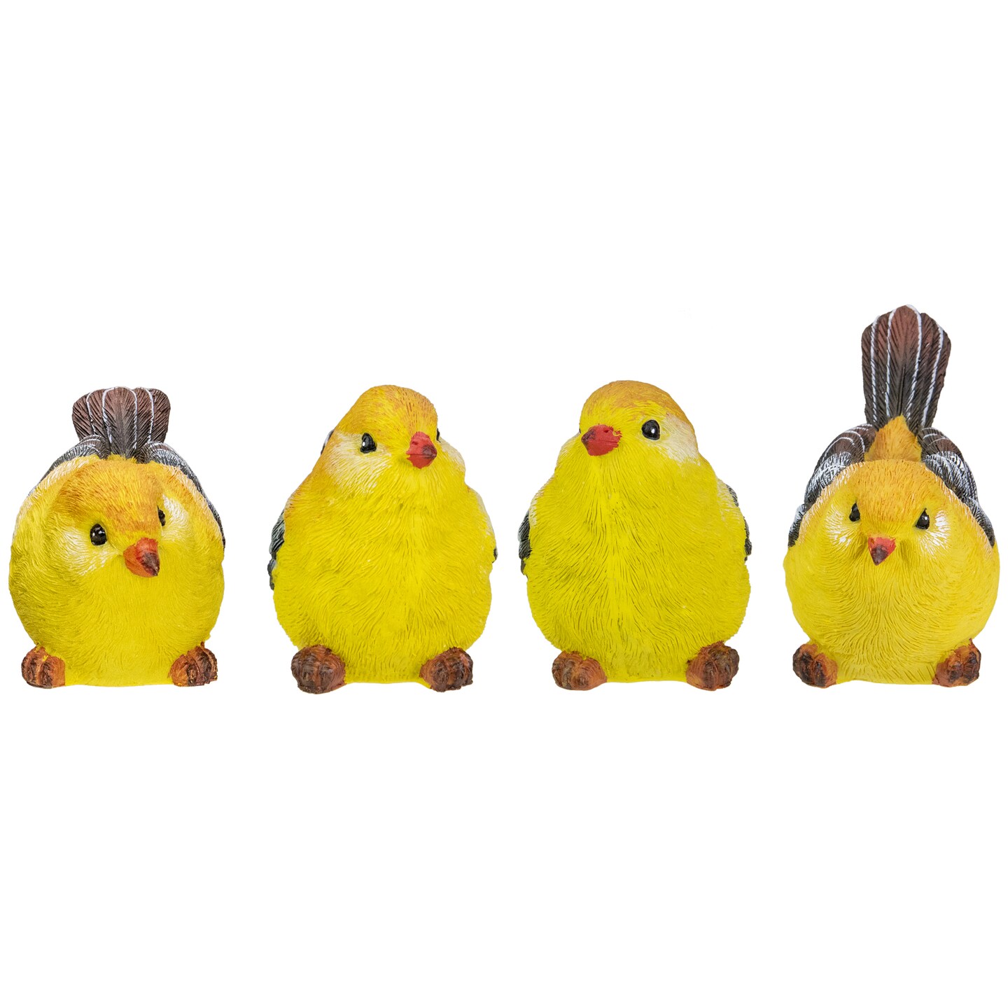 Tii Collections Set of 4 Medium Goldfinch Bird Figurines 4&#x22;