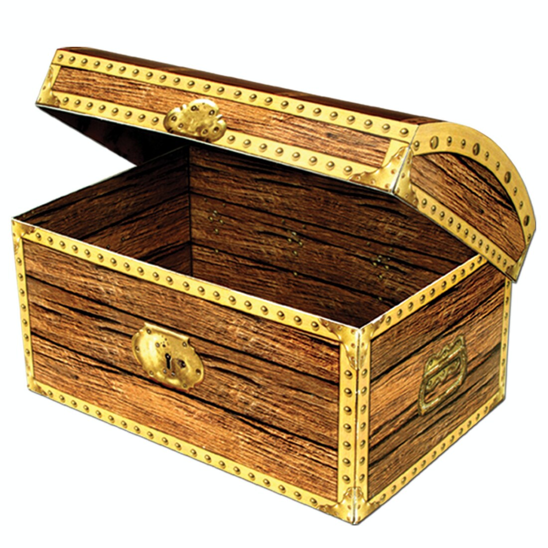 Party Central Club Pack of 12 Brown and Gold Pirate Birthday Party Treasure Chest Box Decors 8&#x22;