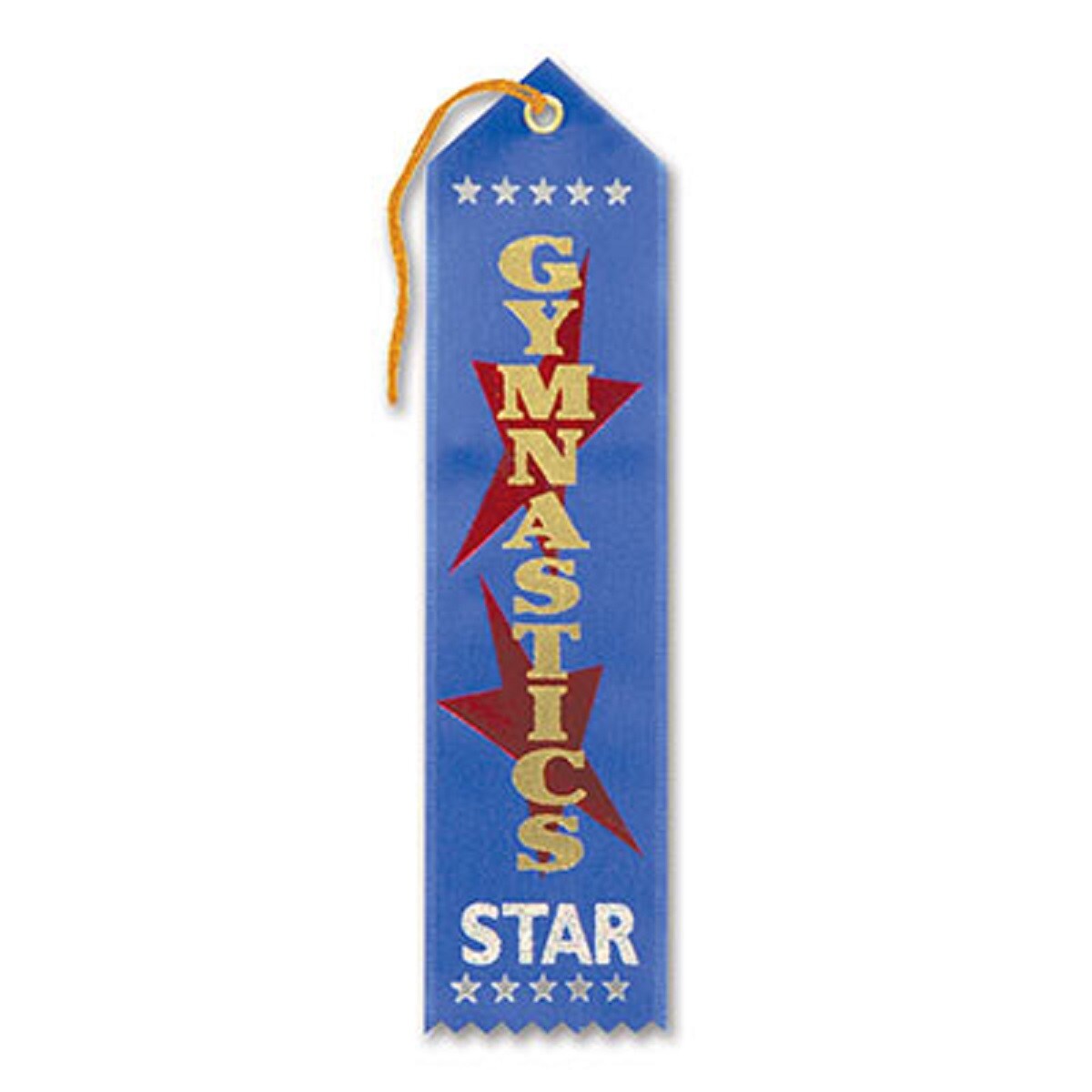 Beistle Pack of 6 Blue &#x22;Gymnastics Star Award&#x22; School Award Ribbon Bookmarks 8&#x22;